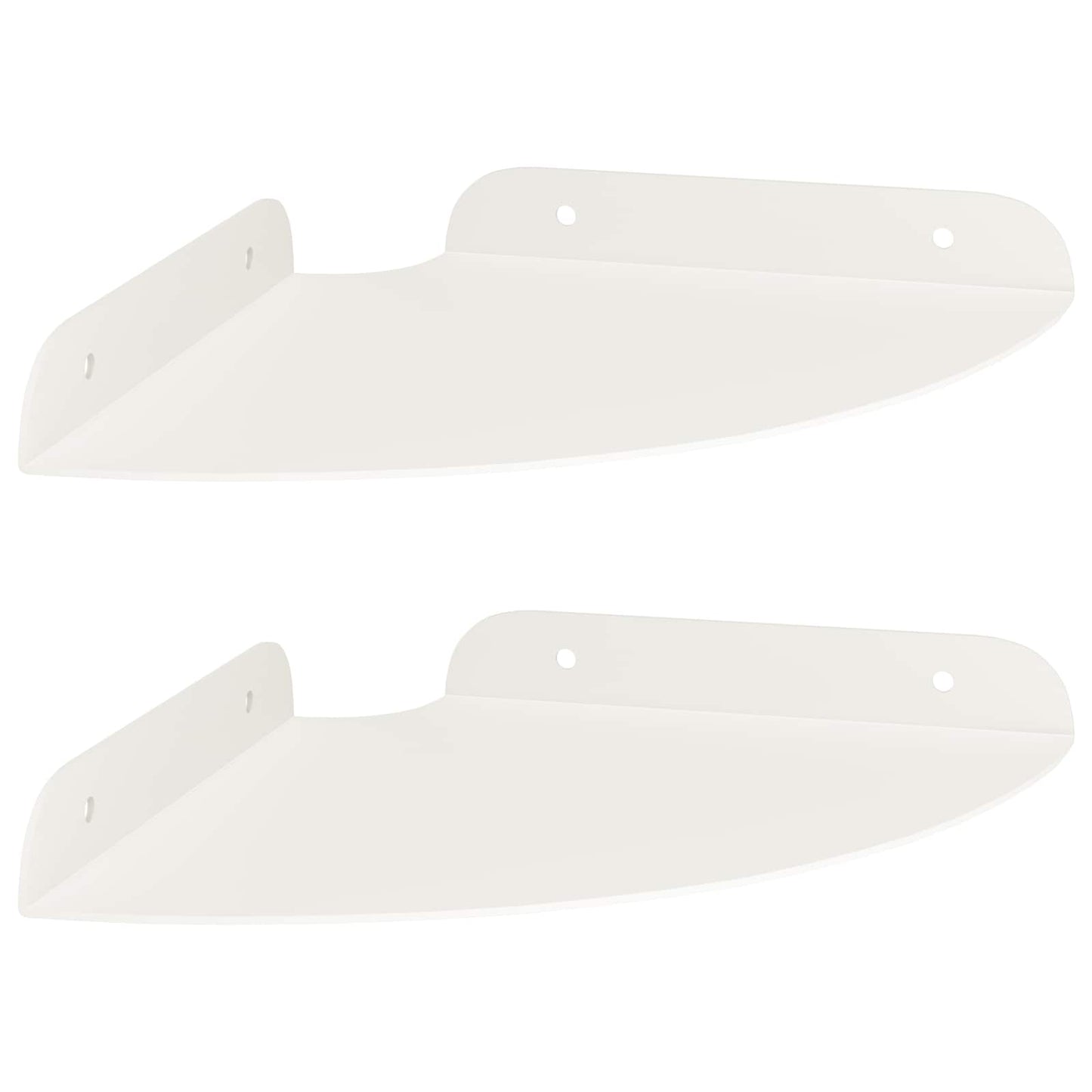 Lebegő polc polcokkal tárolóval 2 pcs Fehér 18 x 18 x 2 cm