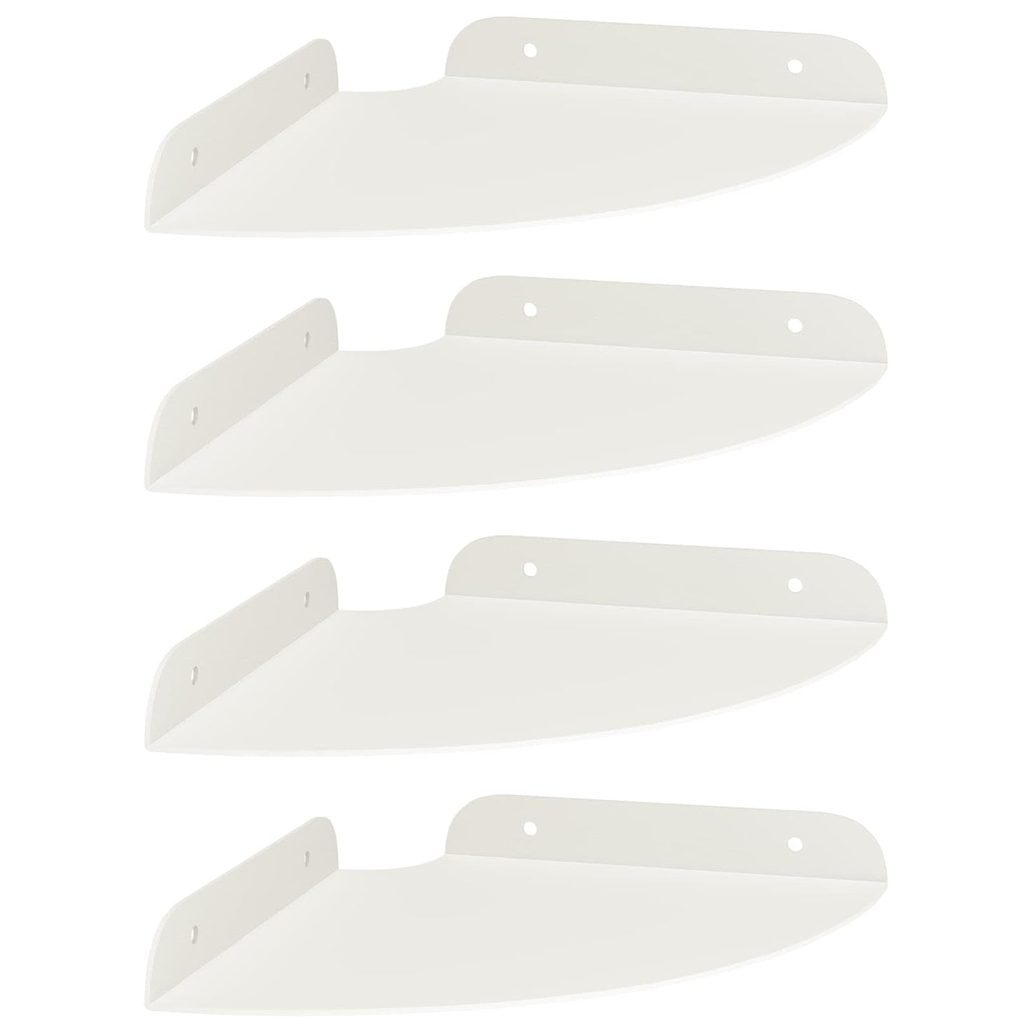 Lebegő polc polcokkal tárolóval 4 pcs Fehér 18 x 18 x 2 cm