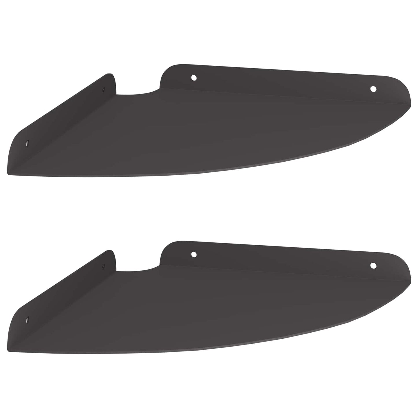 Sarok Lebegő Polc polcokkal 2 pcs Fekete 24 x 24 x 2 cm
