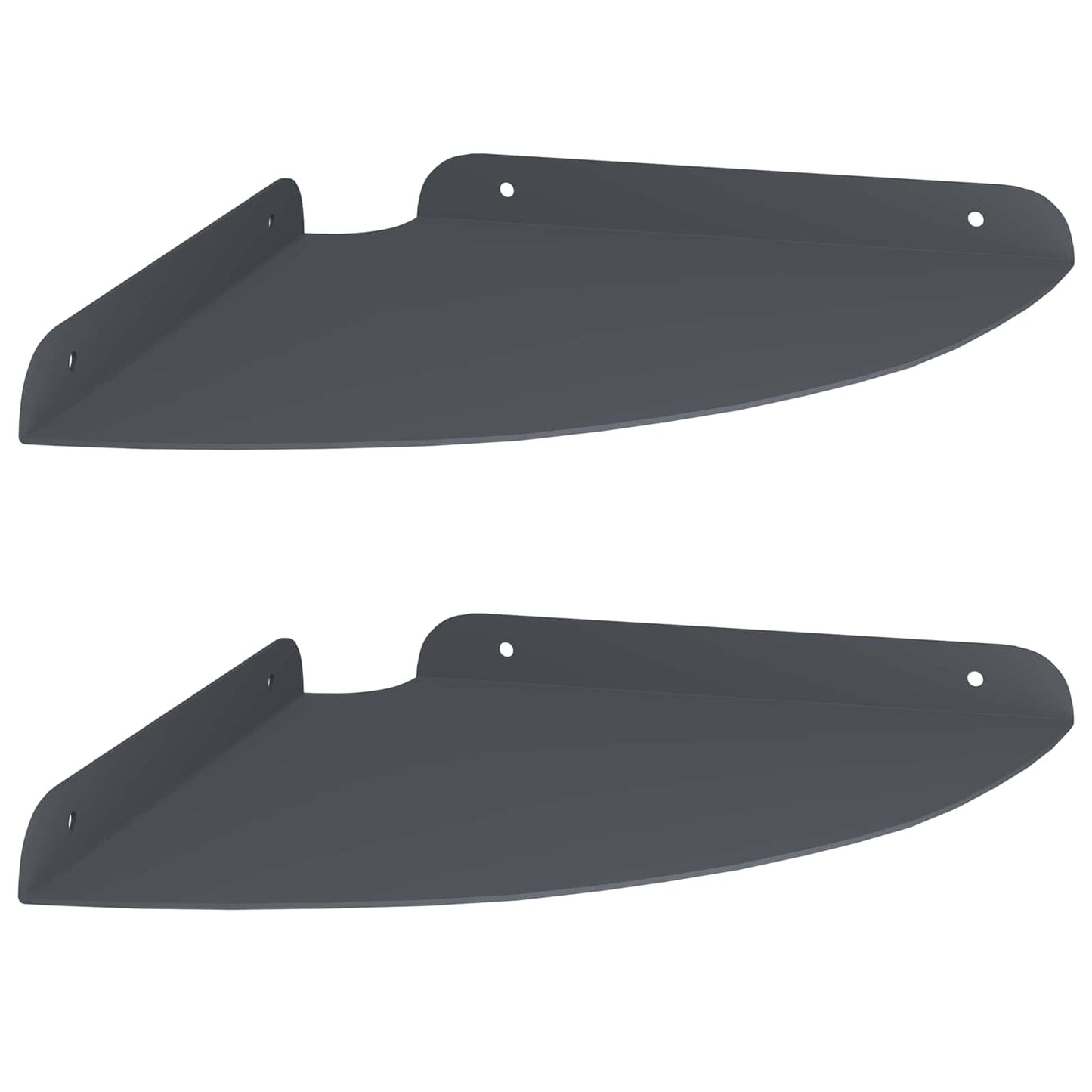 Lebegő polc polcokkal tárolóval 2 pcs Antracit 24 x 24 x 2 cm