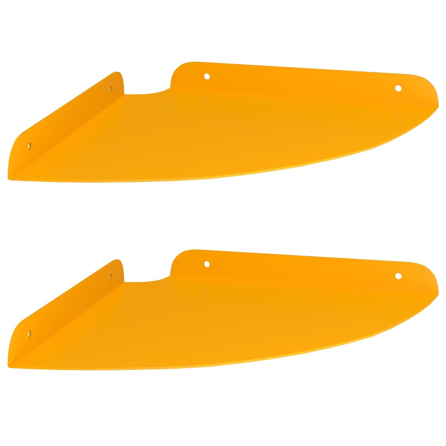 Lebegő polc polcokkal 2 pcs Mustár sárga 24 x 24 x 2 cm