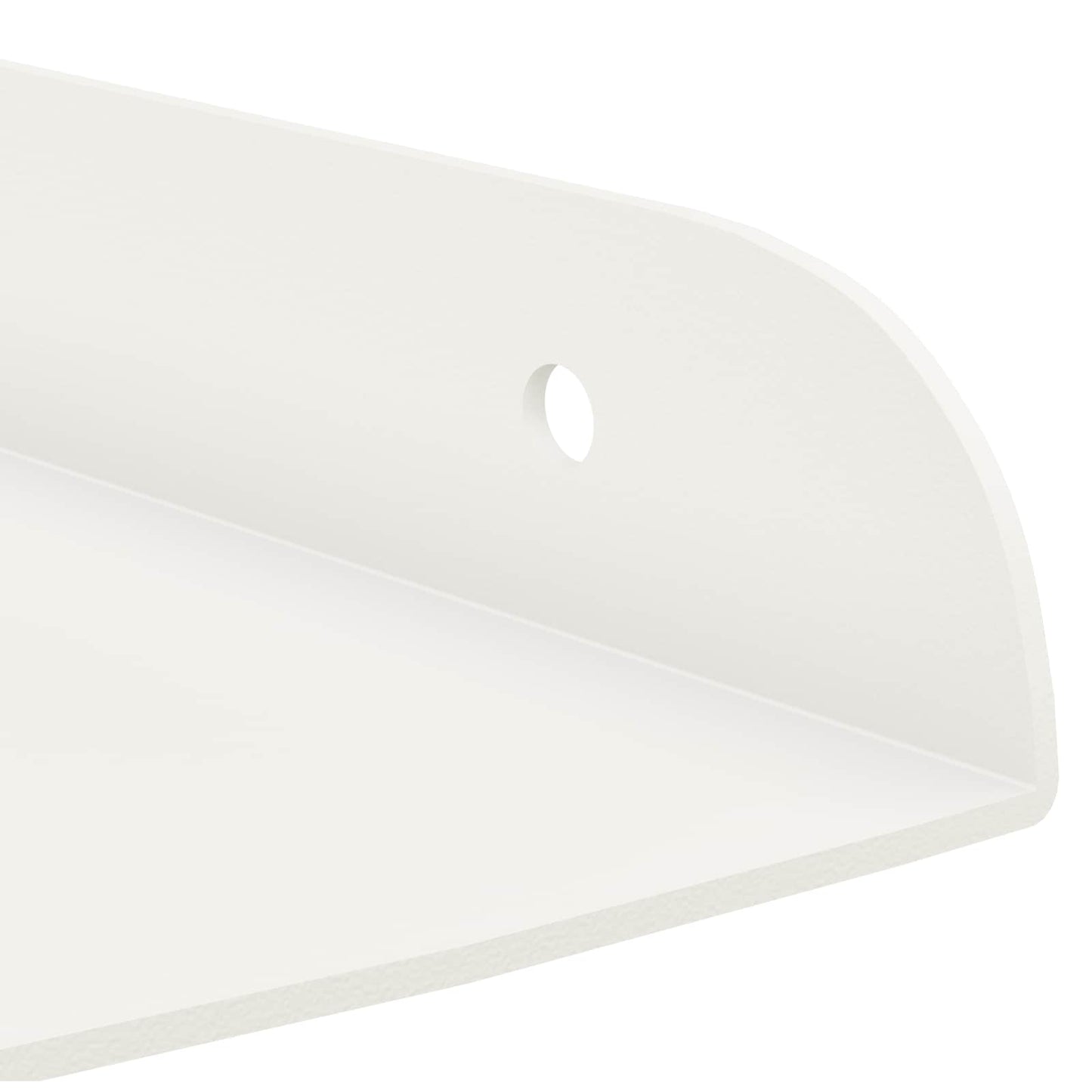 Lebegő polc polcokkal tárolóval 2 pcs Fehér 24 x 24 x 2 cm