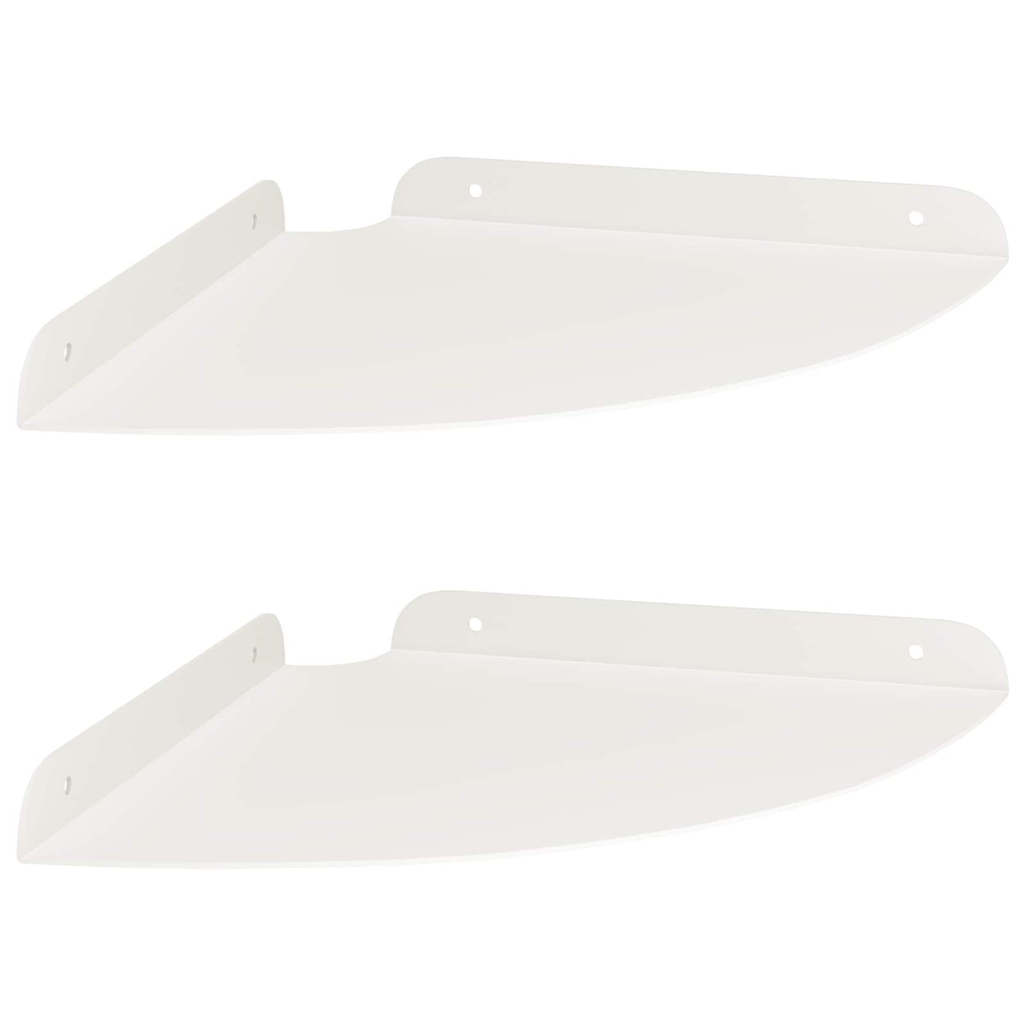 Lebegő polc polcokkal tárolóval 2 pcs Fehér 24 x 24 x 2 cm