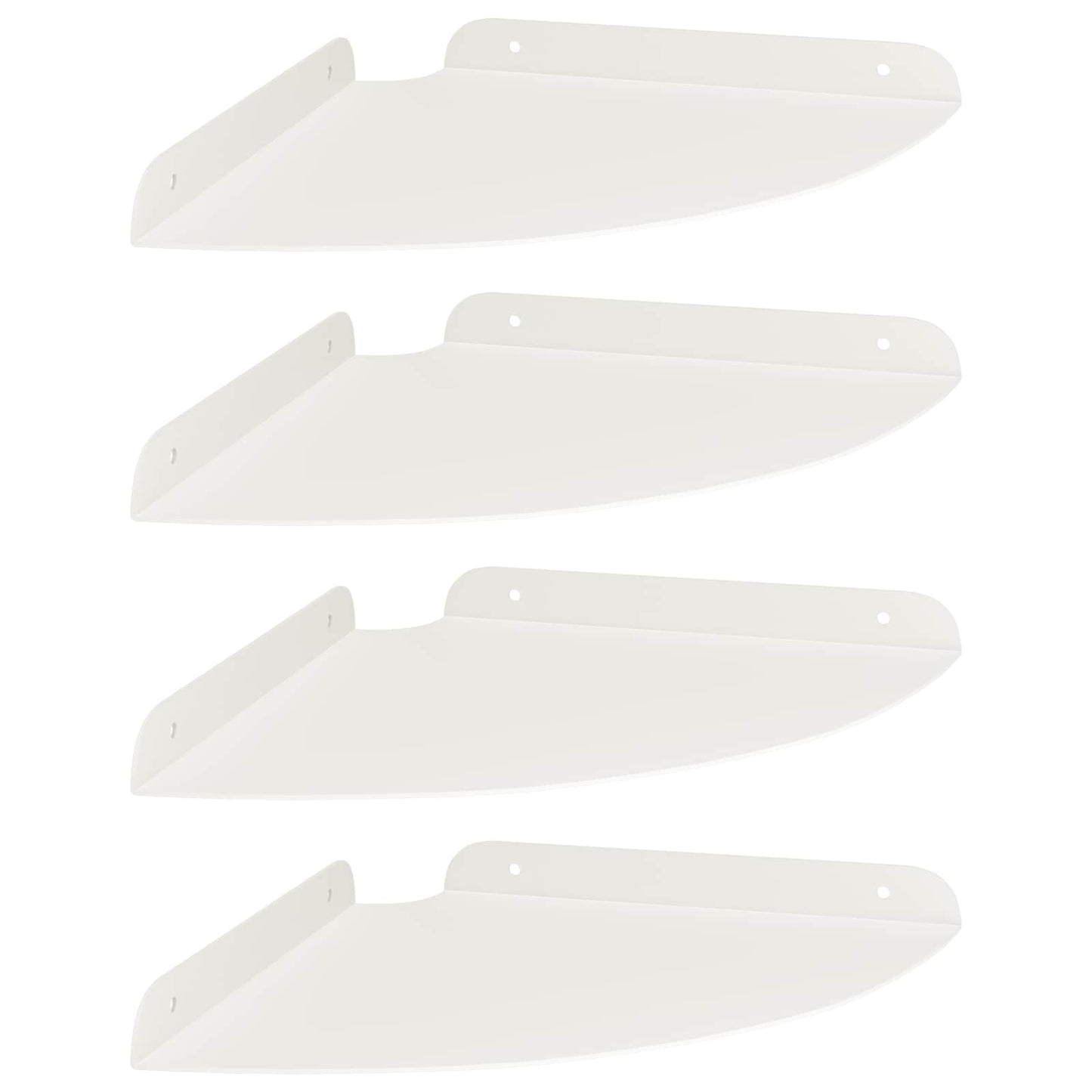 Lebegő polc polcokkal tárolóval 4 pcs Fehér 24 x 24 x 2 cm