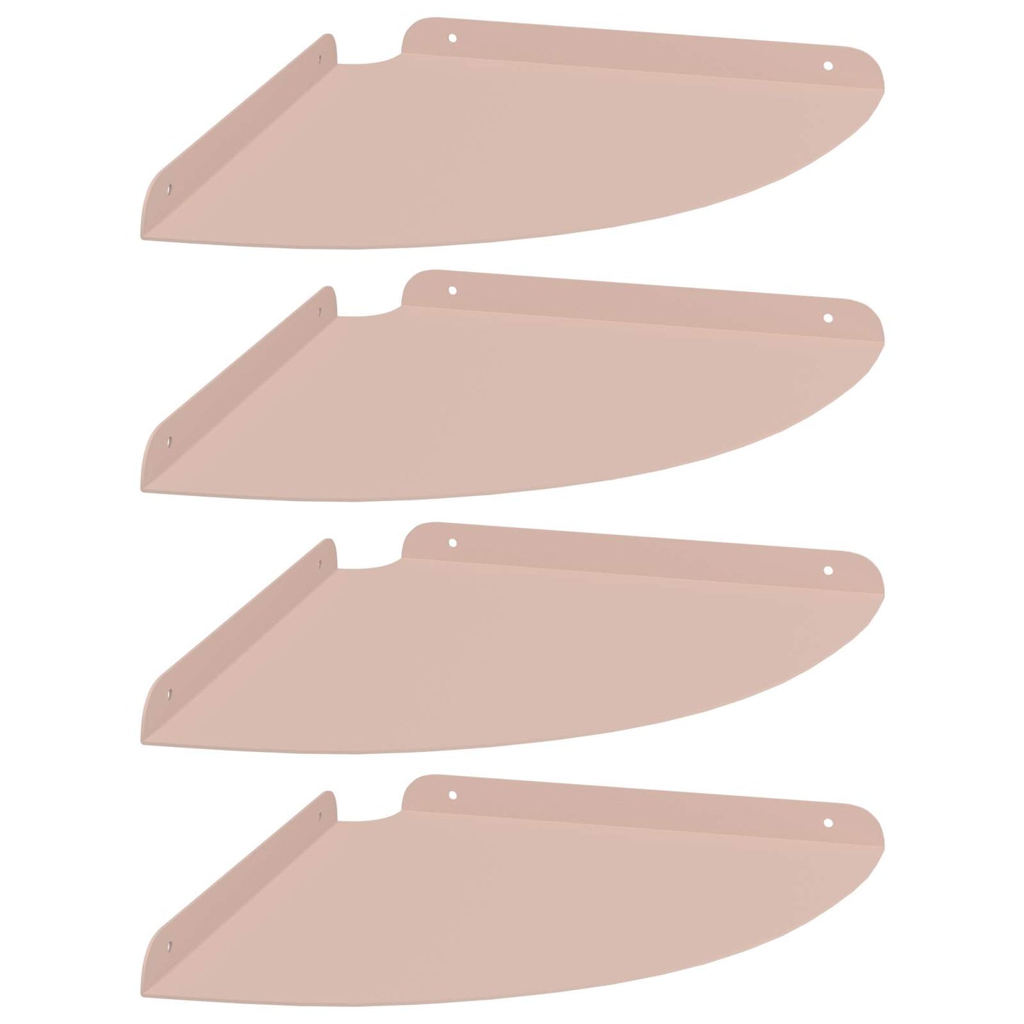 Lebegő polc polcokkal tárolóval 4 pcs Rózsaszín 30 x 30 x 2 cm