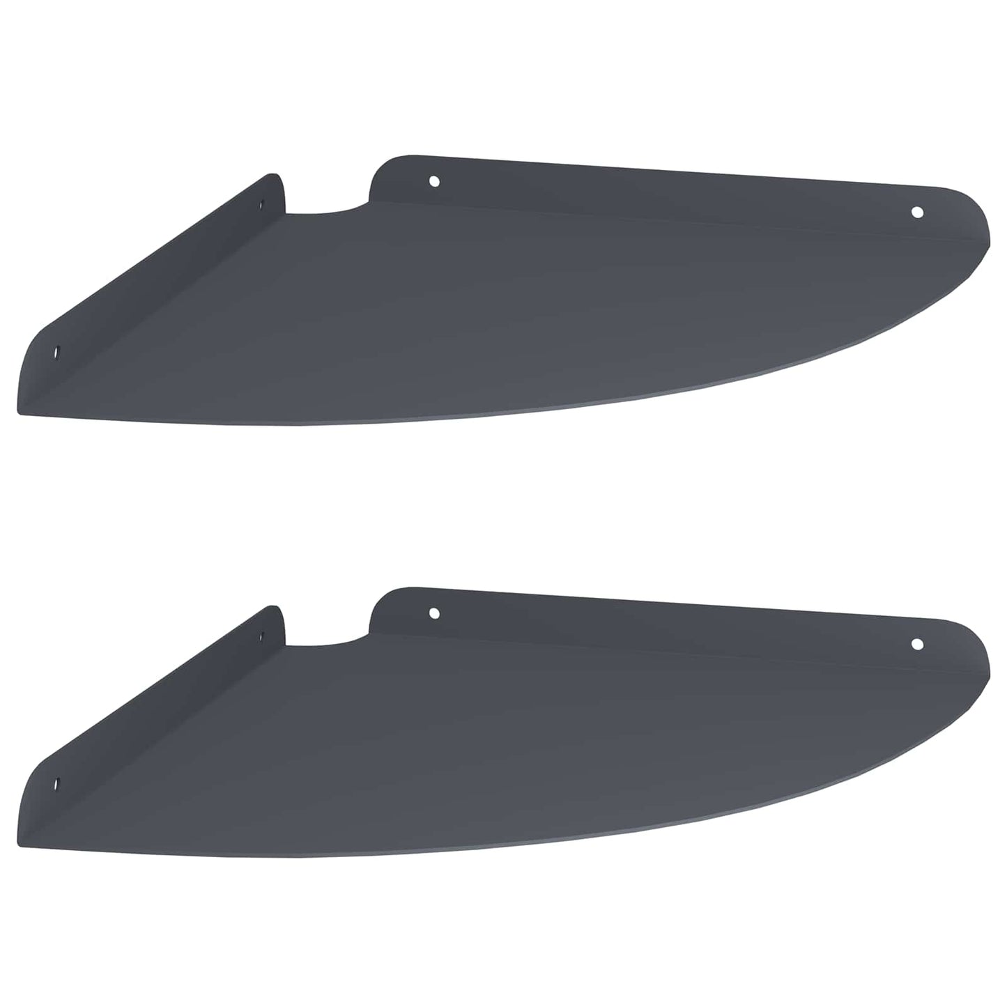 Lebegő polc polcokkal tárolóval 2 pcs Antracit 30 x 30 x 2 cm