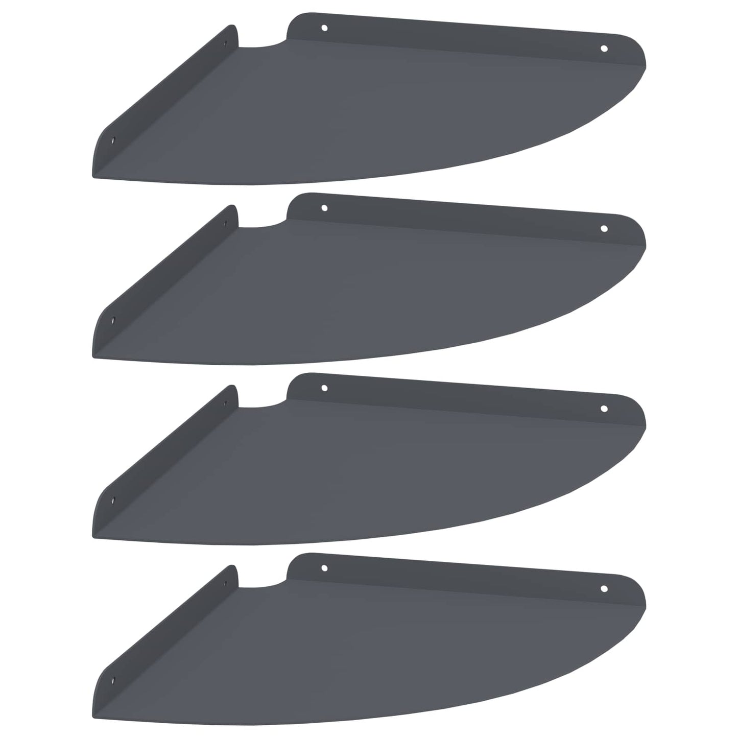 Lebegő polc polcokkal tárolóval 4 pcs Antracit 30 x 30 x 2 cm