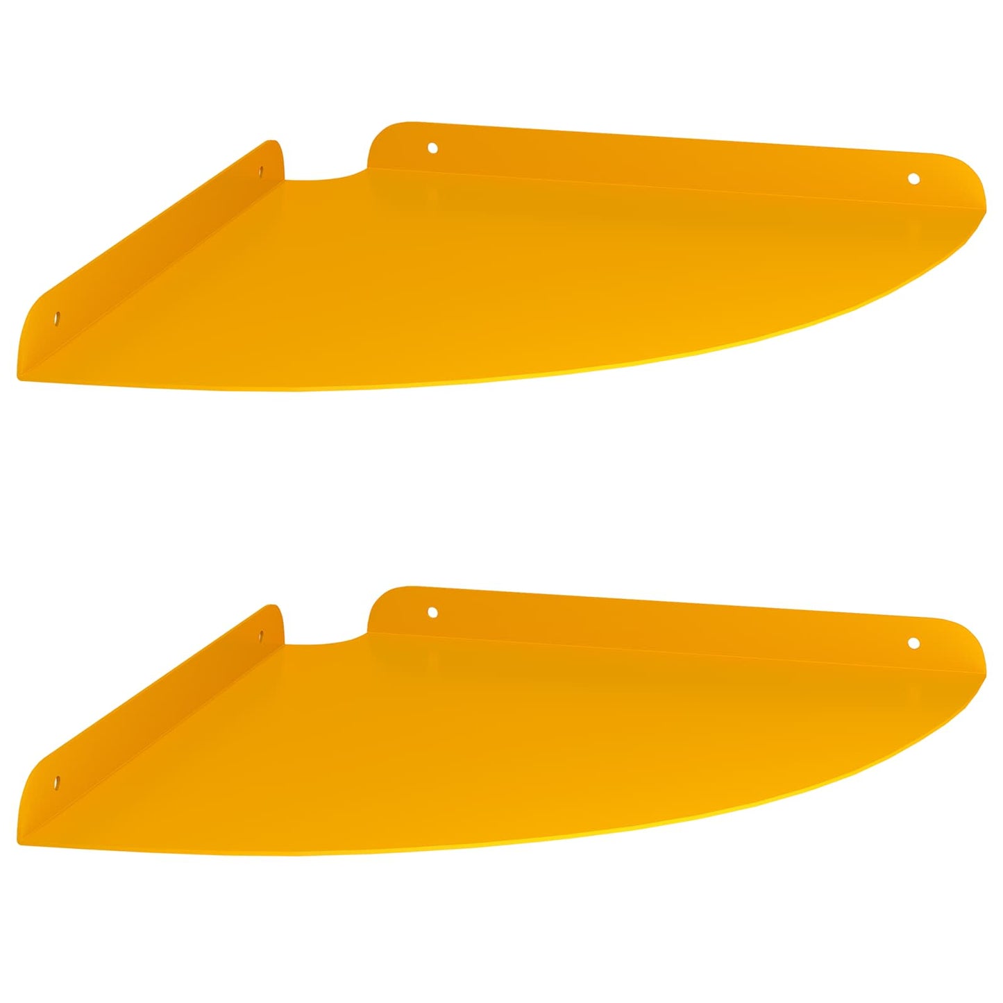 Lebegő polc polcokkal 2 pcs Mustár sárga 30 x 30 x 2 cm