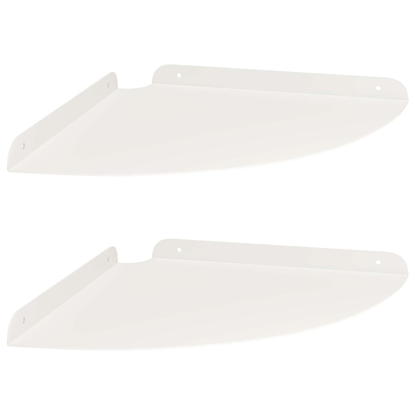 Lebegő polc polcokkal tárolóval 2 pcs Fehér 30 x 30 x 2 cm