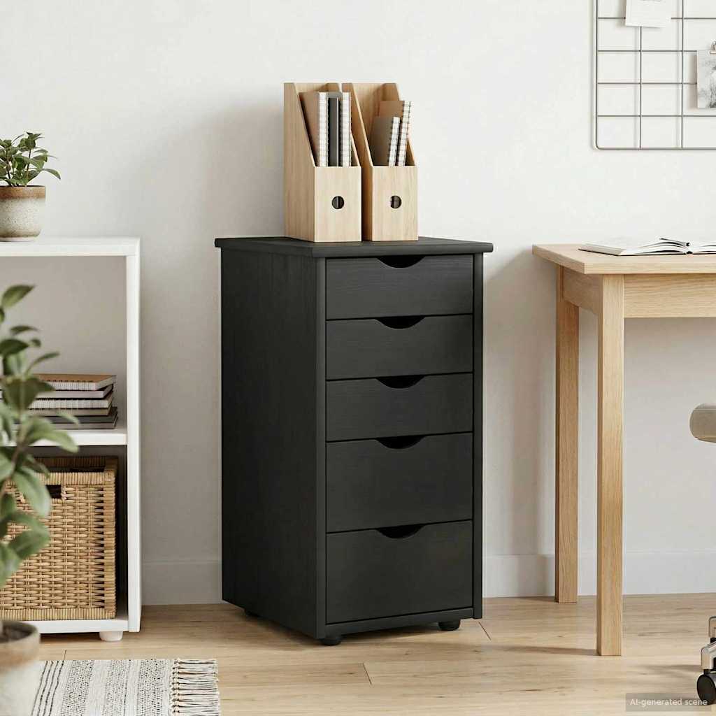Cabinet 34 x 39 x 61,5 cm Tömör fenyőfa Szürke