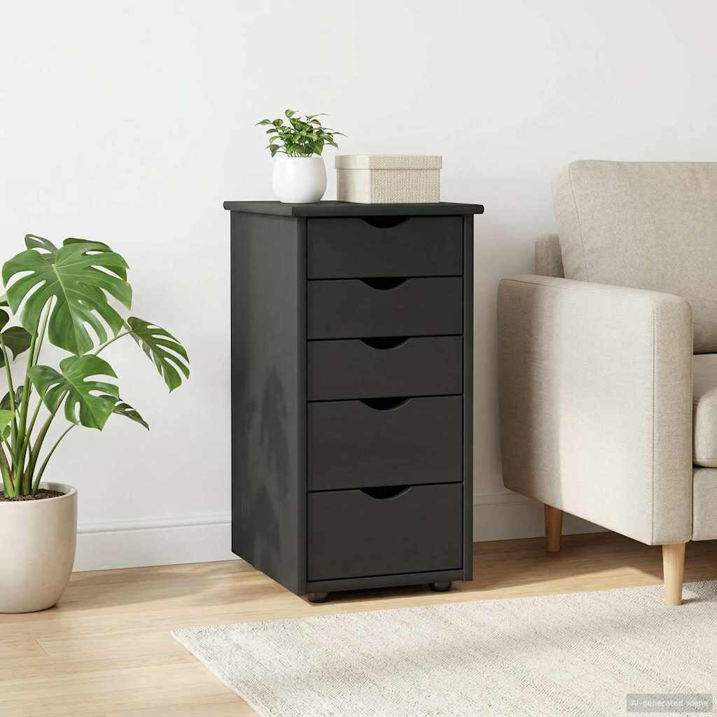 Cabinet 34 x 39 x 61,5 cm Tömör fenyőfa Szürke