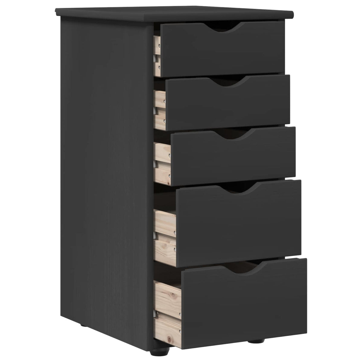 Cabinet 34 x 39 x 61,5 cm Tömör fenyőfa Szürke