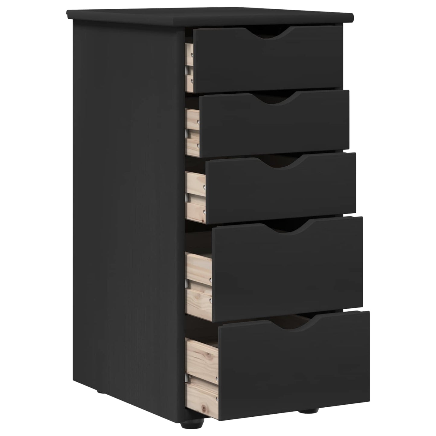 Cabinet Fekete 34 x 39 x 61,5 cm Tömör fenyőfa