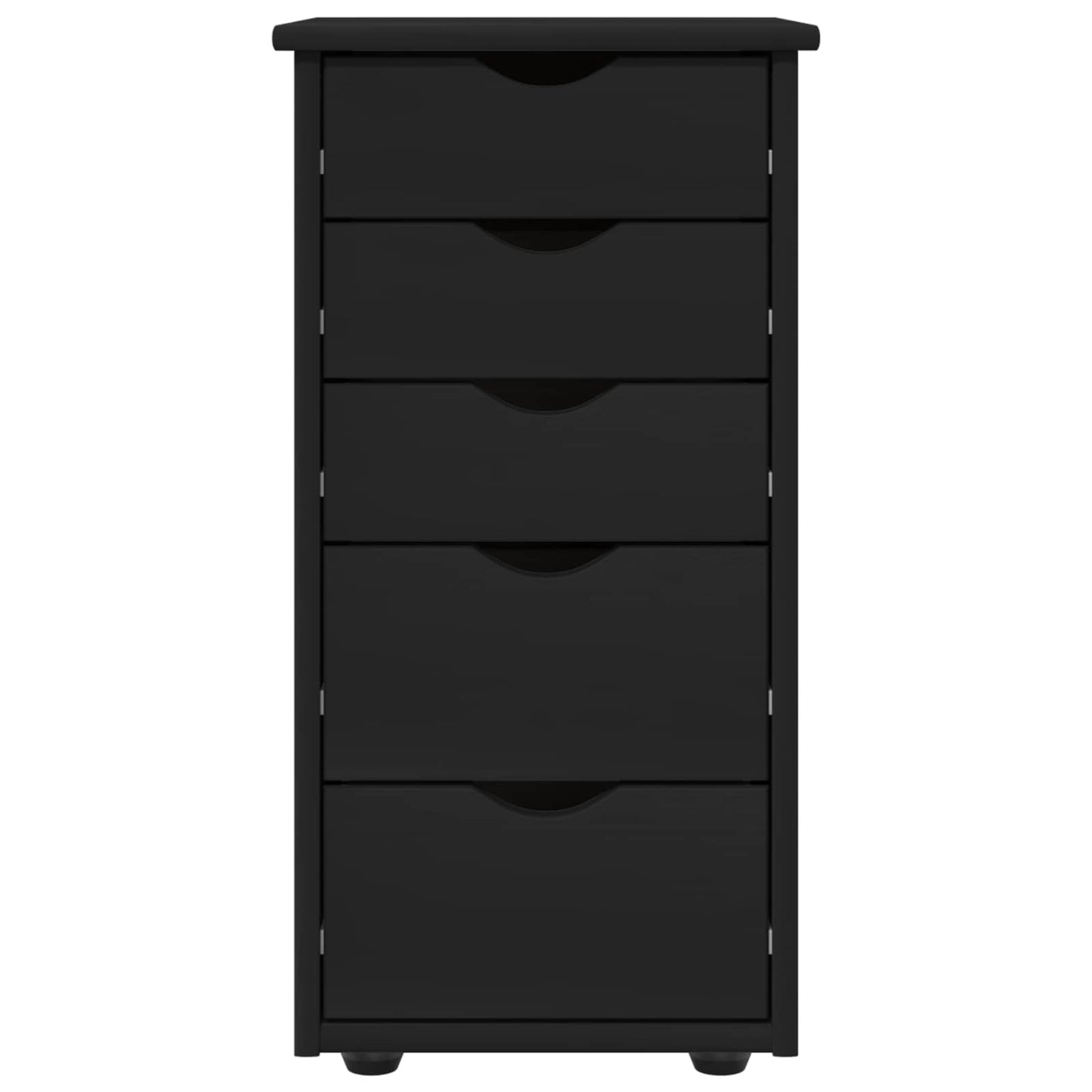 Cabinet Fekete 34 x 39 x 61,5 cm Tömör fenyőfa