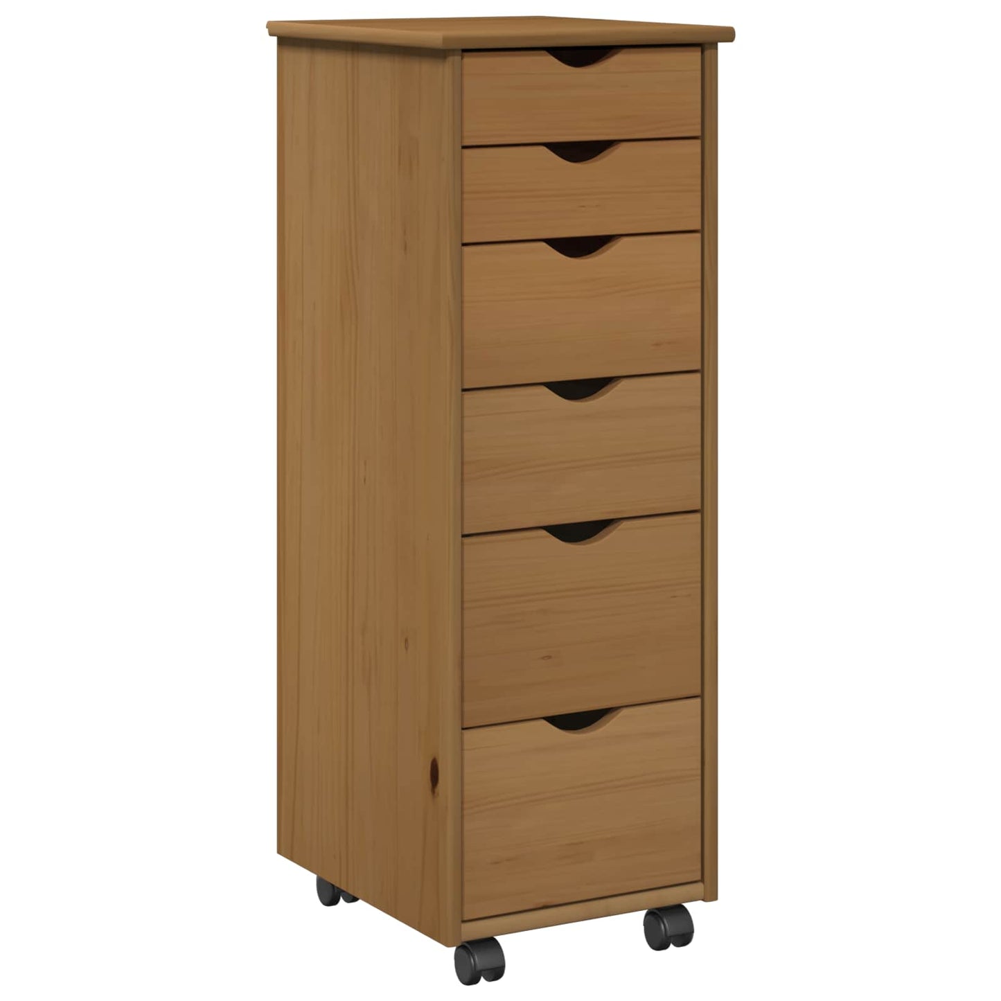 Görgős szekrény Méz barna 34 x 39 x 93,5 cm Tömör fenyőfa