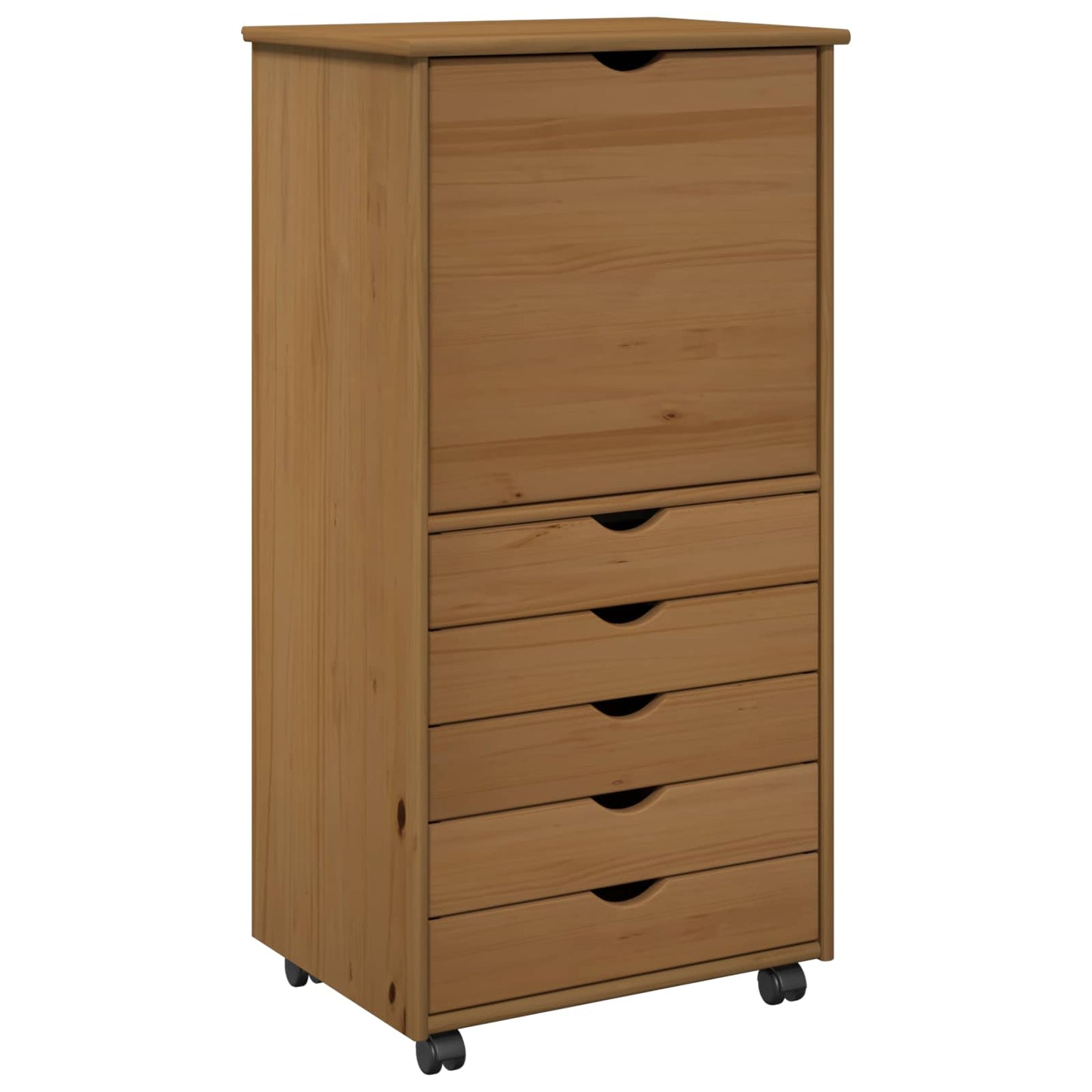 Görgős szekrény Méz barna 53 x 39 x 103 cm Tömör fenyőfa