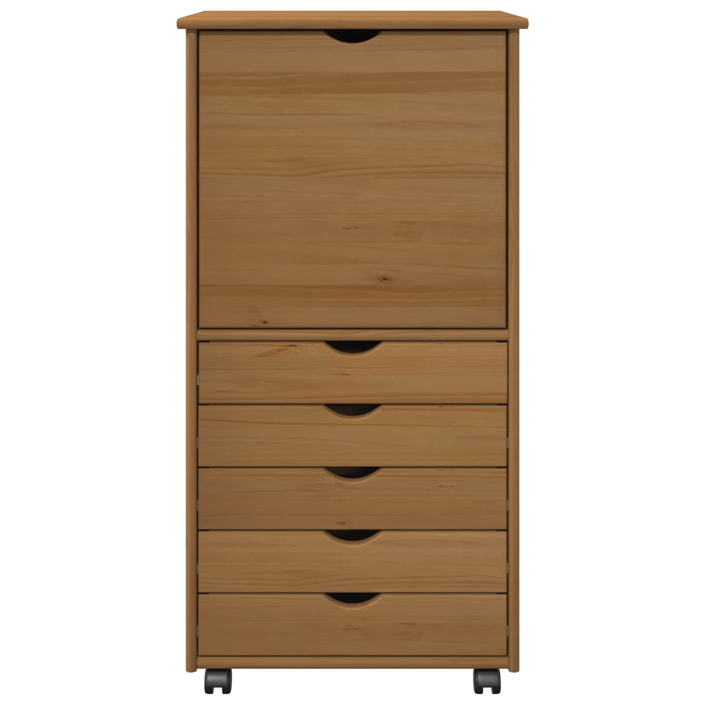 Görgős szekrény Méz barna 53 x 39 x 103 cm Tömör fenyőfa