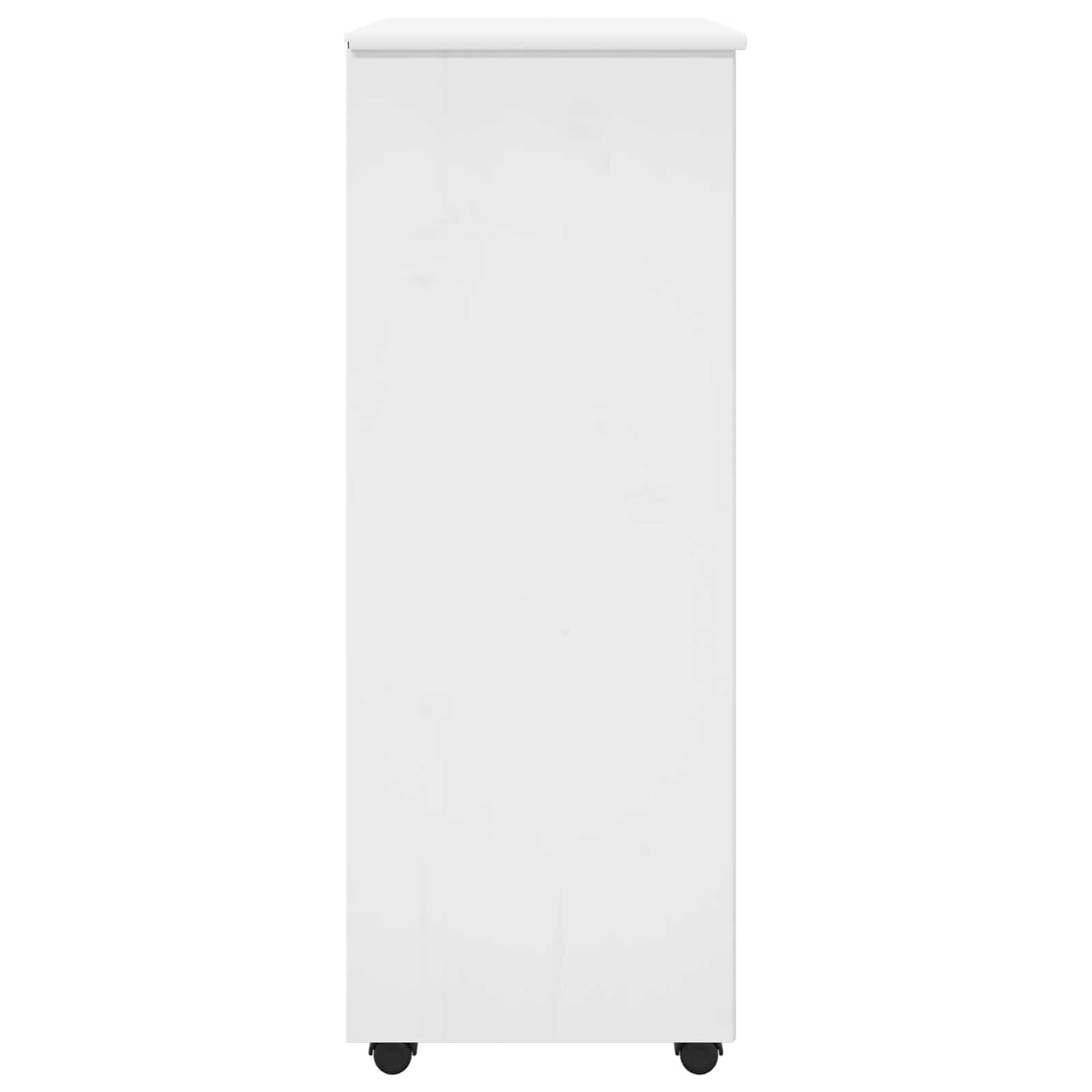 Görgős szekrény kerékkel Fehér 53 x 39 x 103 cm Tömör fenyőfa