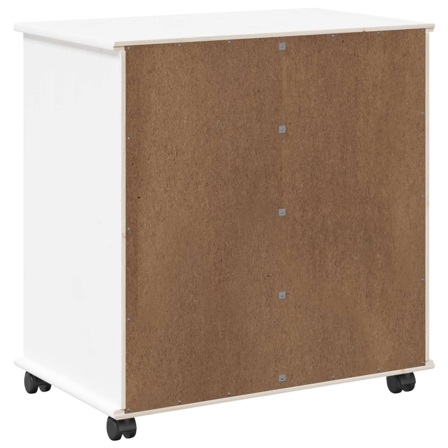 Görgős szekrény Fehér 63,5 x 39 x 65,5 cm Tömör fenyőfa