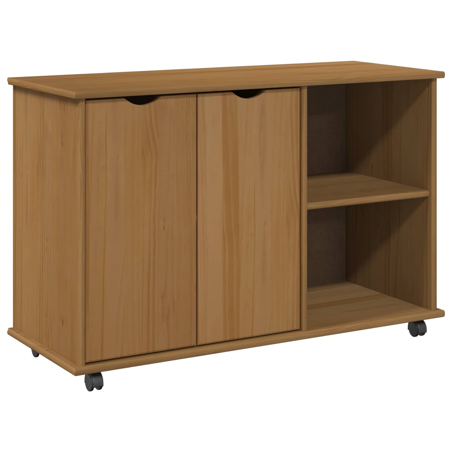 Görgős szekrény Méz barna 100 x 39 x 65,5 cm Tömör fenyőfa