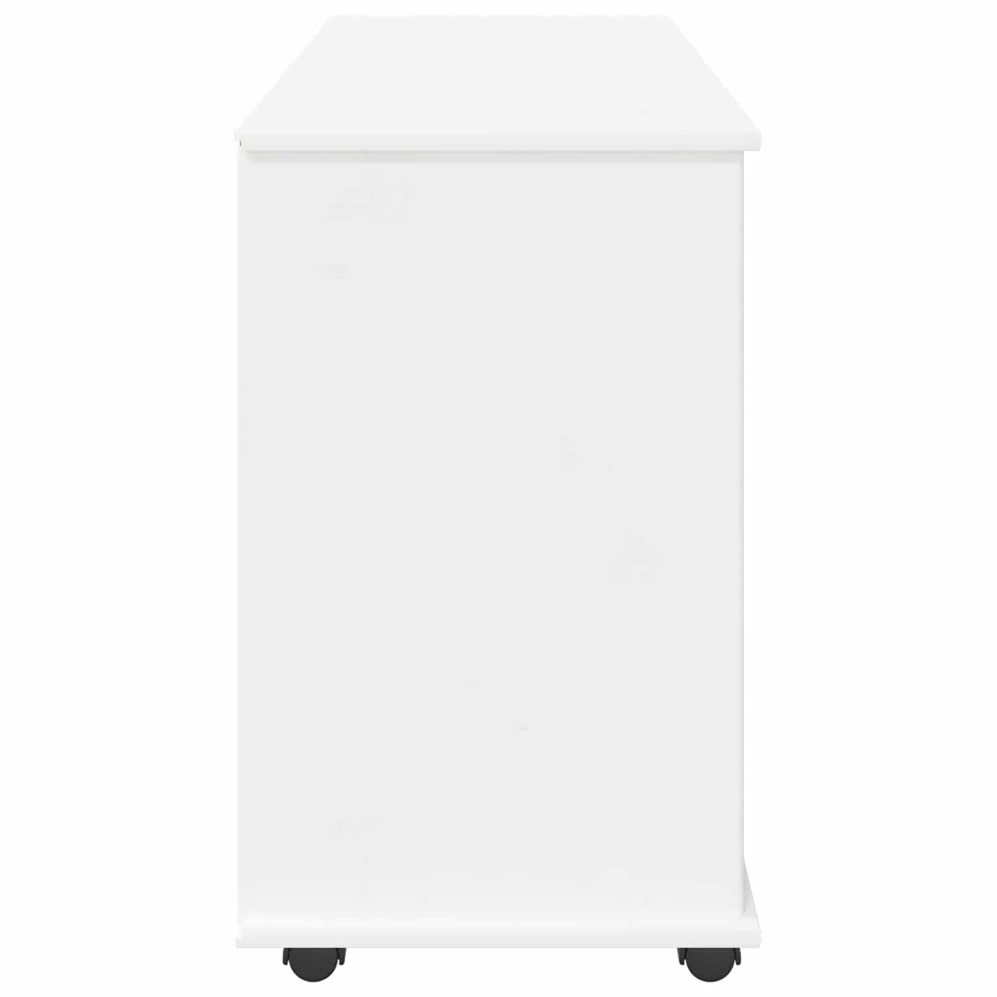 Görgős szekrény kerékkel Fehér 100 x 39 x 65,5 cm Tömör fenyőfa