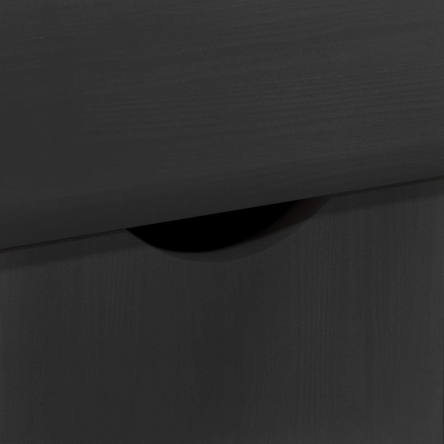 Görgős szekrény Fekete 100 x 39 x 65,5 cm Tömör fenyőfa