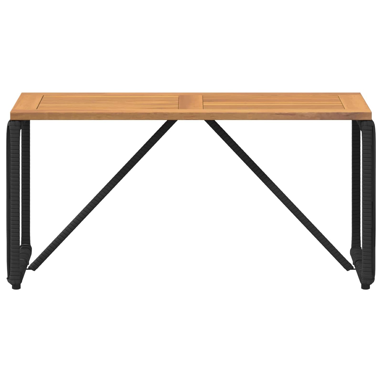 Kültéri Asztal Fekete és Barna 80 x 40 x 40 cm polirattan