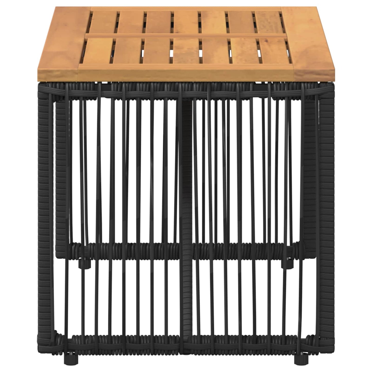 Kültéri Asztal Fekete és Barna 80 x 40 x 40 cm polirattan