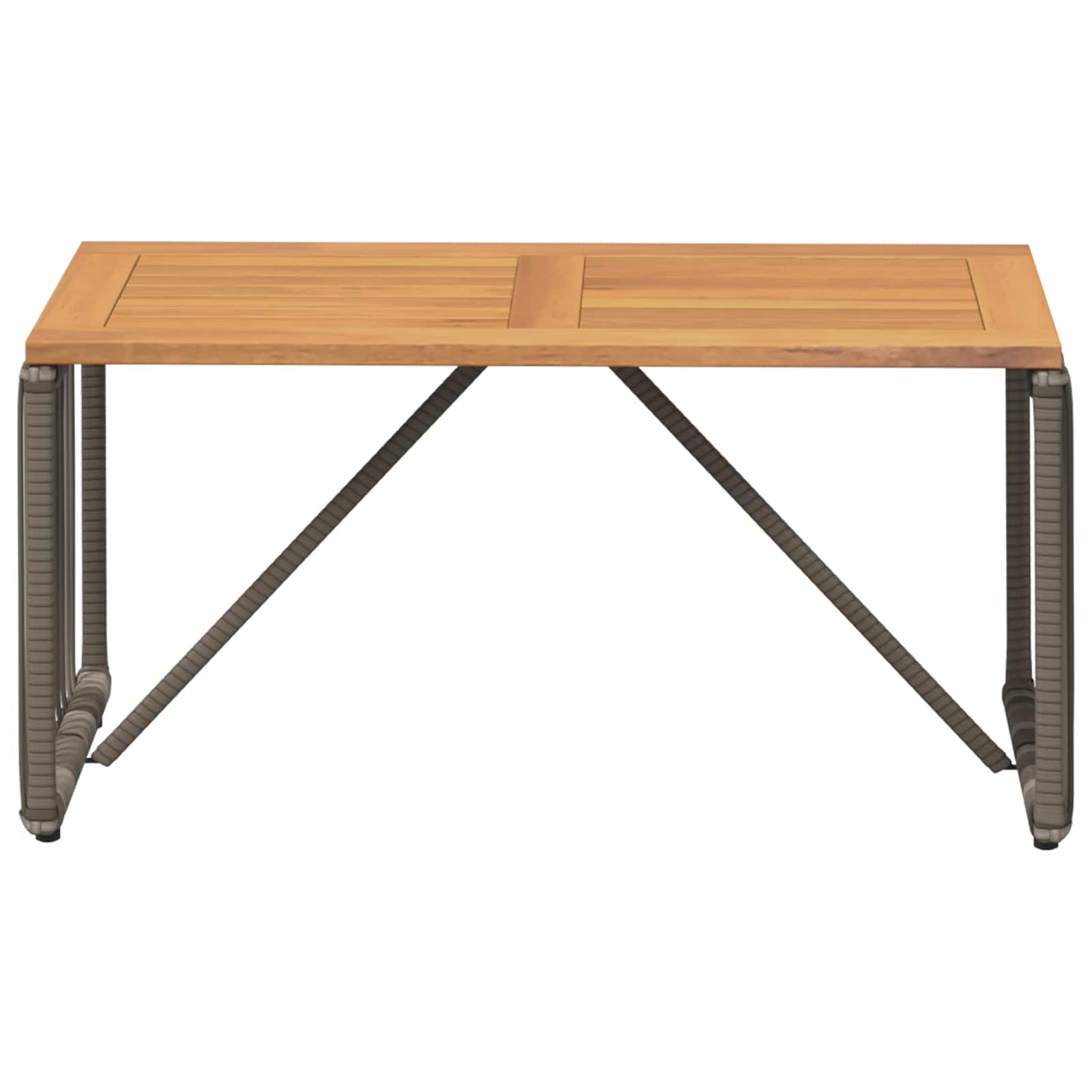 Kültéri Asztal Szürke és Barna 80 x 40 x 40 cm polirattan