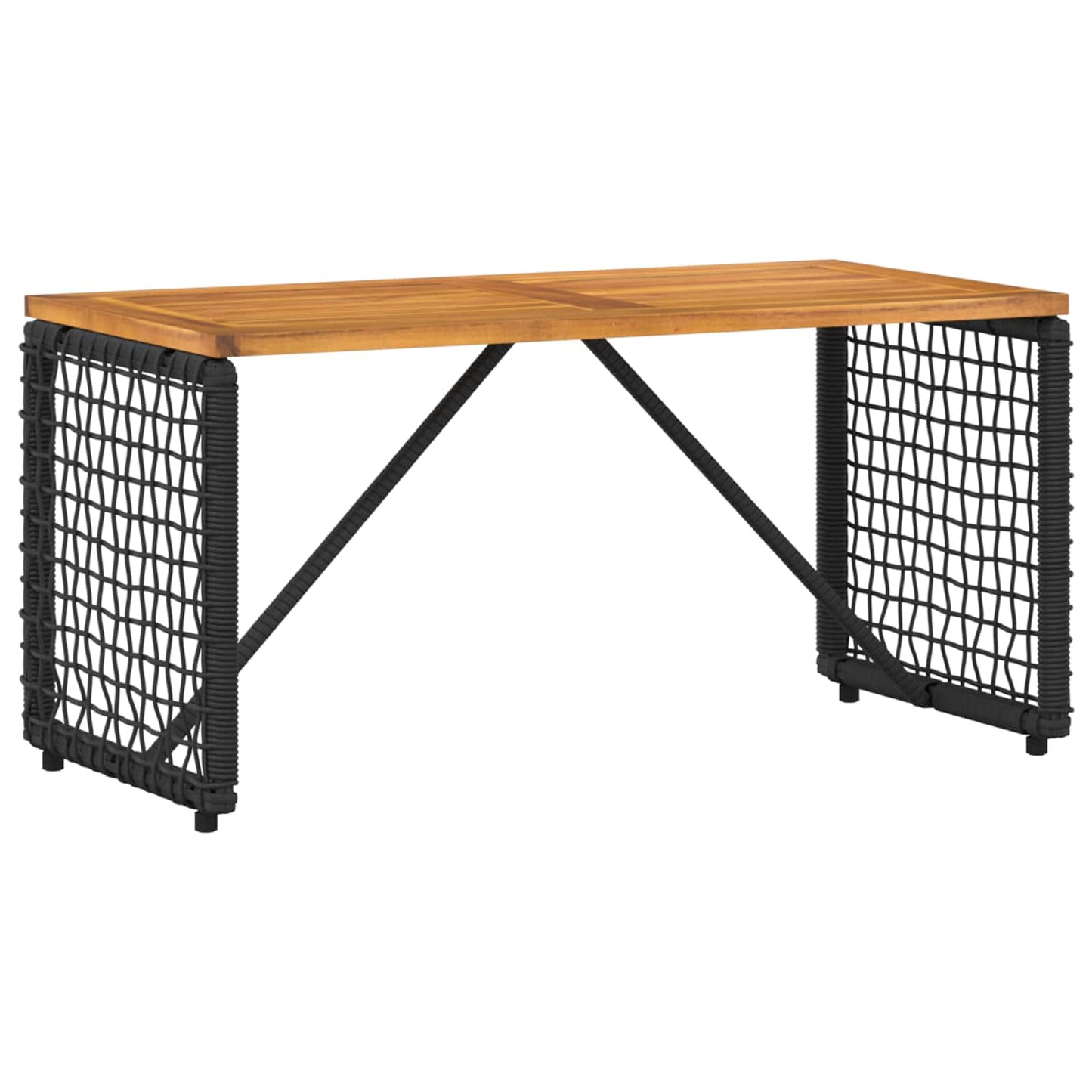 Kültéri Bútor Szett párnával 4 pcs Fekete és krémfehér