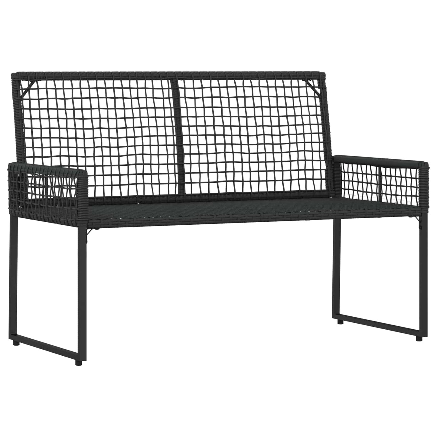 Kerti pad Fekete és Türkiz 118 x 55 x 82 cm PE rattan és szövet