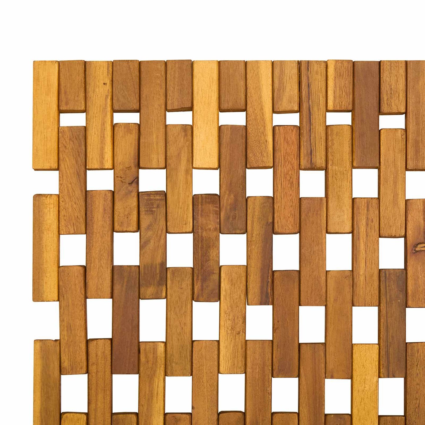 Fürdőszobai szőnyegek Természetes 95 x 140 cm Tömör Akácfa