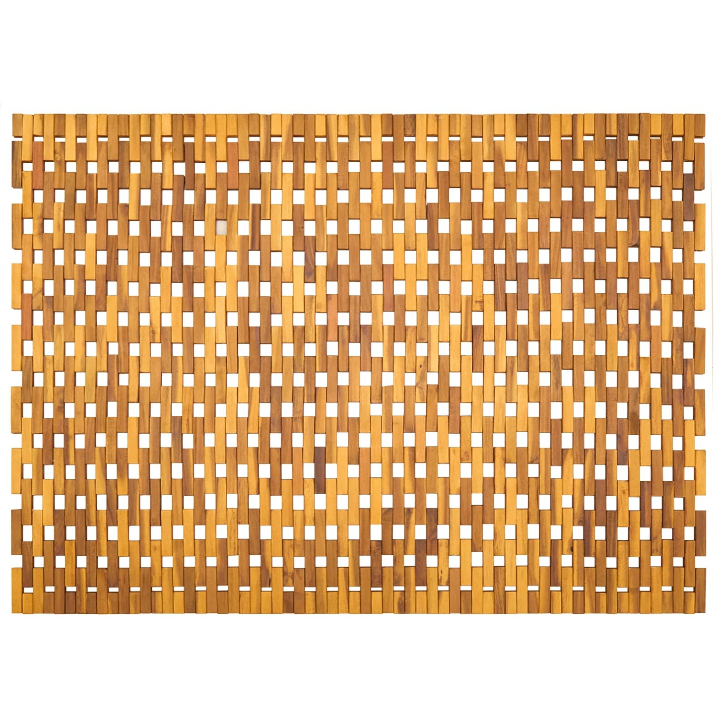 Fürdőszobai szőnyegek Természetes 95 x 140 cm Tömör Akácfa