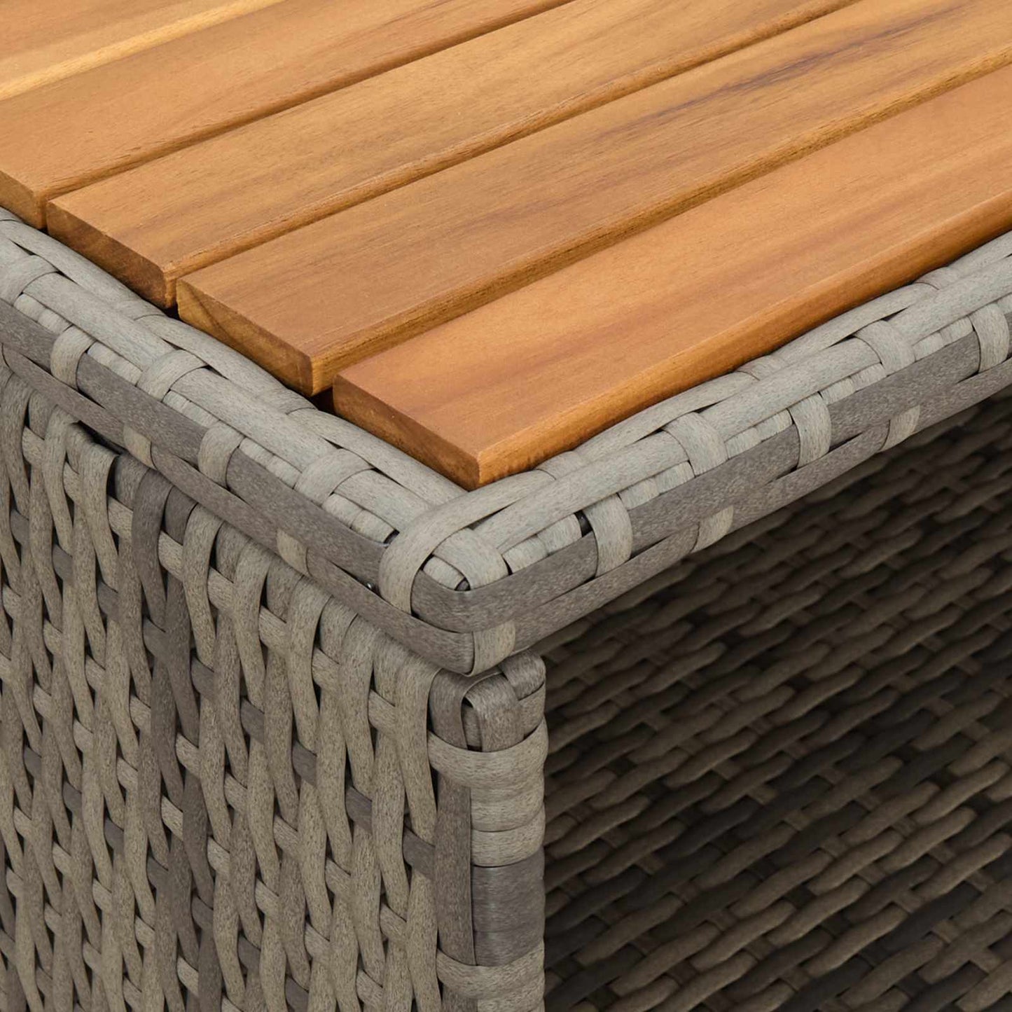 Cabinet Szürke 70 x 50 x 87 cm Poliészter és Roly Rattan