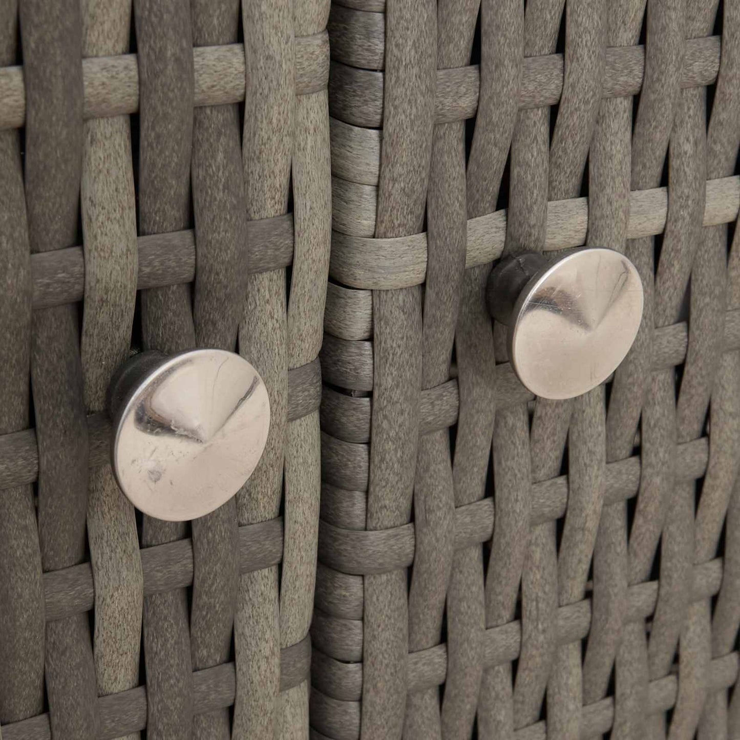 Cabinet Szürke 70 x 50 x 87 cm Poliészter és Roly Rattan