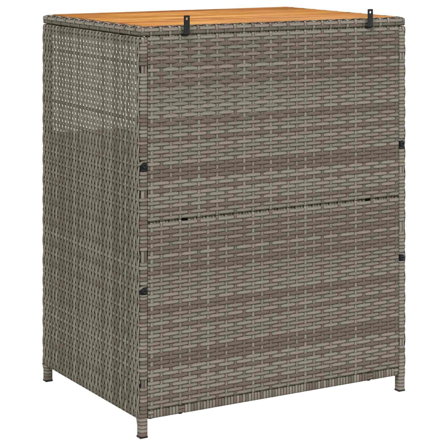 Cabinet Szürke 70 x 50 x 87 cm Poliészter és Roly Rattan