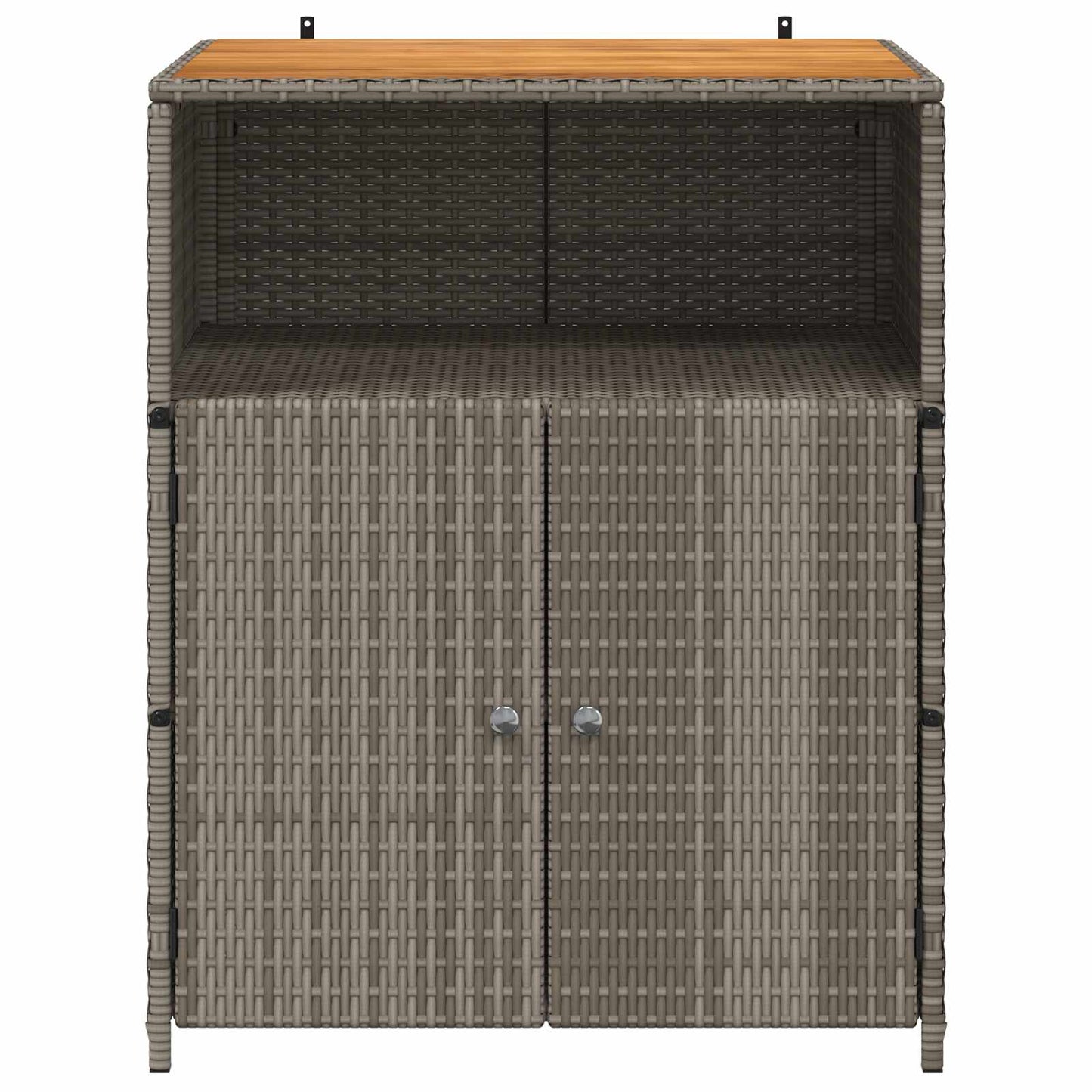 Cabinet Szürke 70 x 50 x 87 cm Poliészter és Roly Rattan