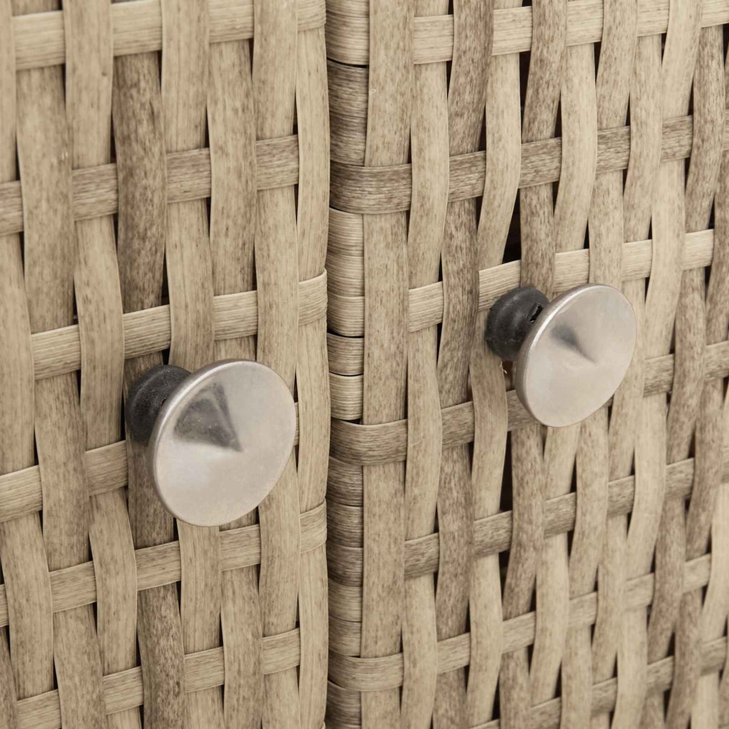 Cabinet ajtóval Bézs 70 x 50 x 87 cm Poliészter és Roly Rattan