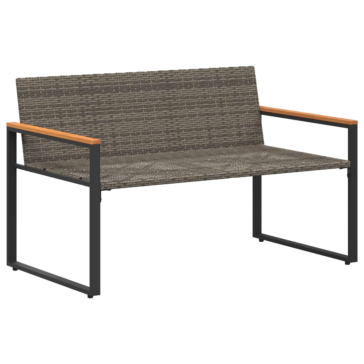 pad párnával Szürke és sötétszürke 115 x 65 x 72 cm Rattan