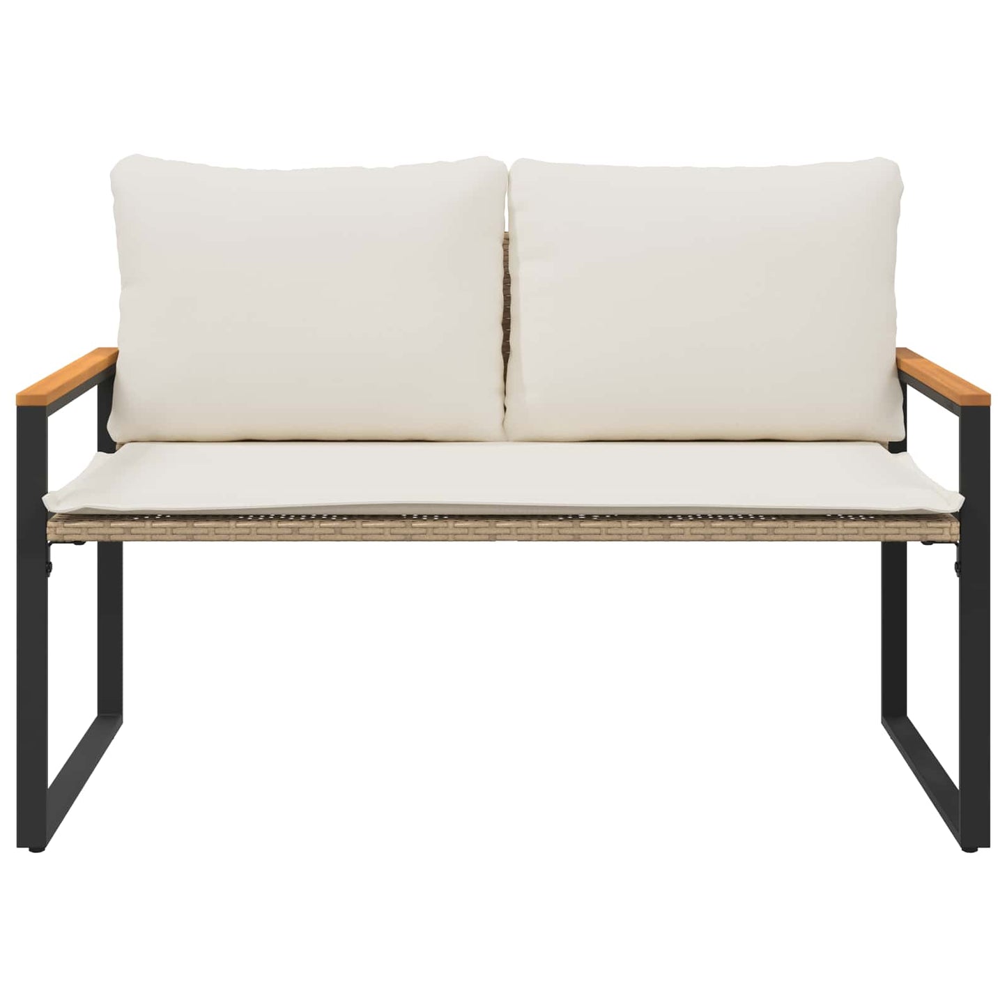 pad párnával Beige és Krémszínű 115 x 65 x 72 cm Rattan