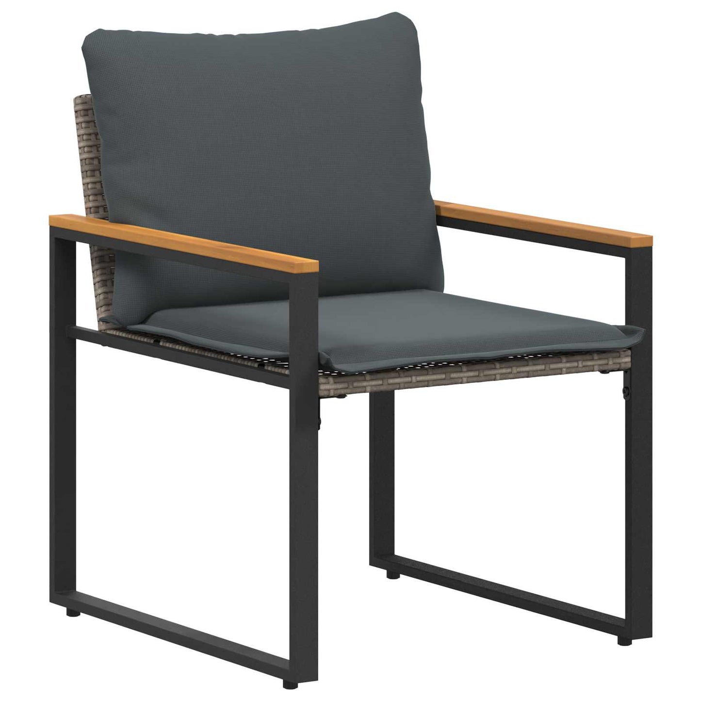 Bútor szettek párnával 3 pcs Szürke és sötétszürke Rattan
