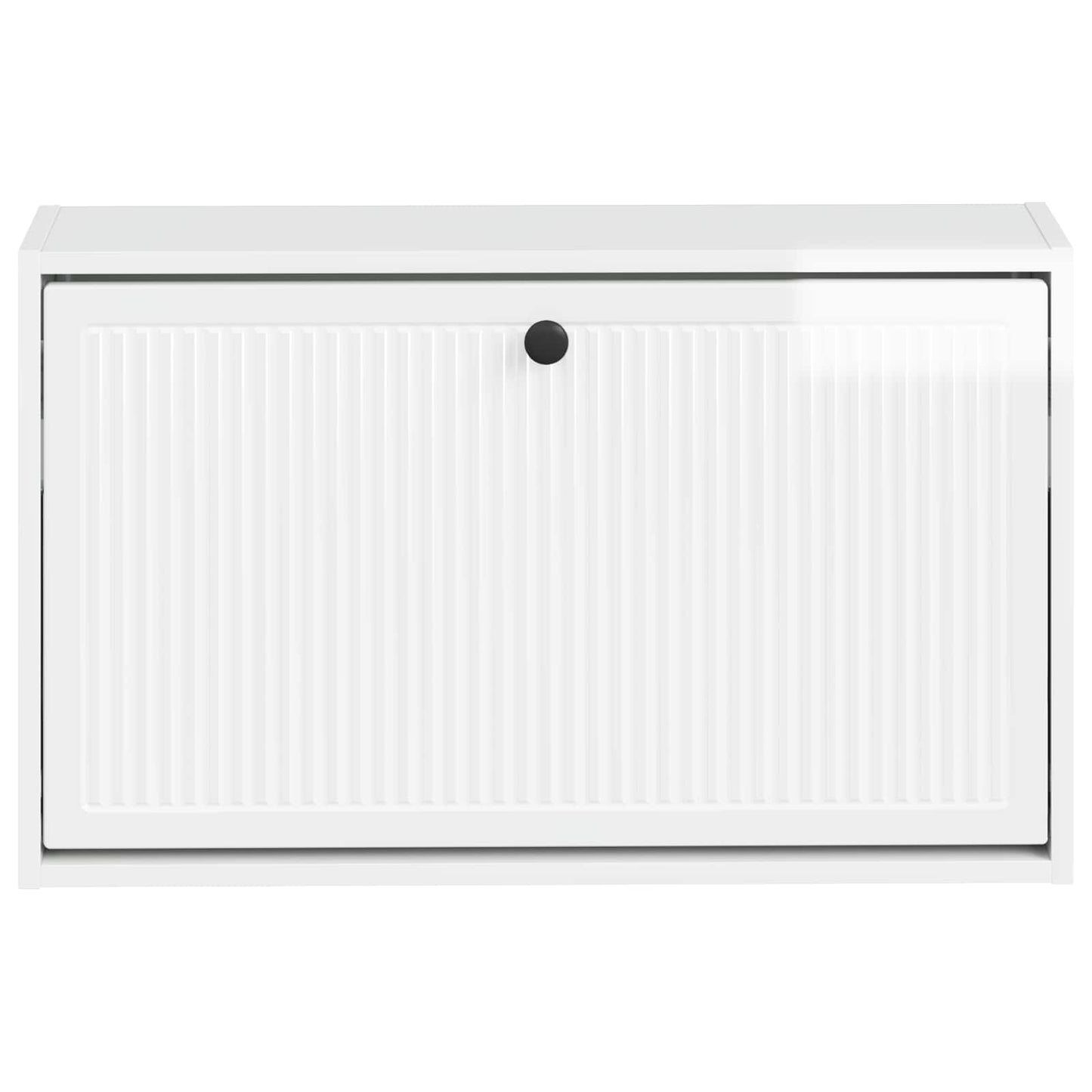 Fali Cipőtartó EDE 71 x 17 x 43 cm Szerelt Fa Magasfényű Fehér