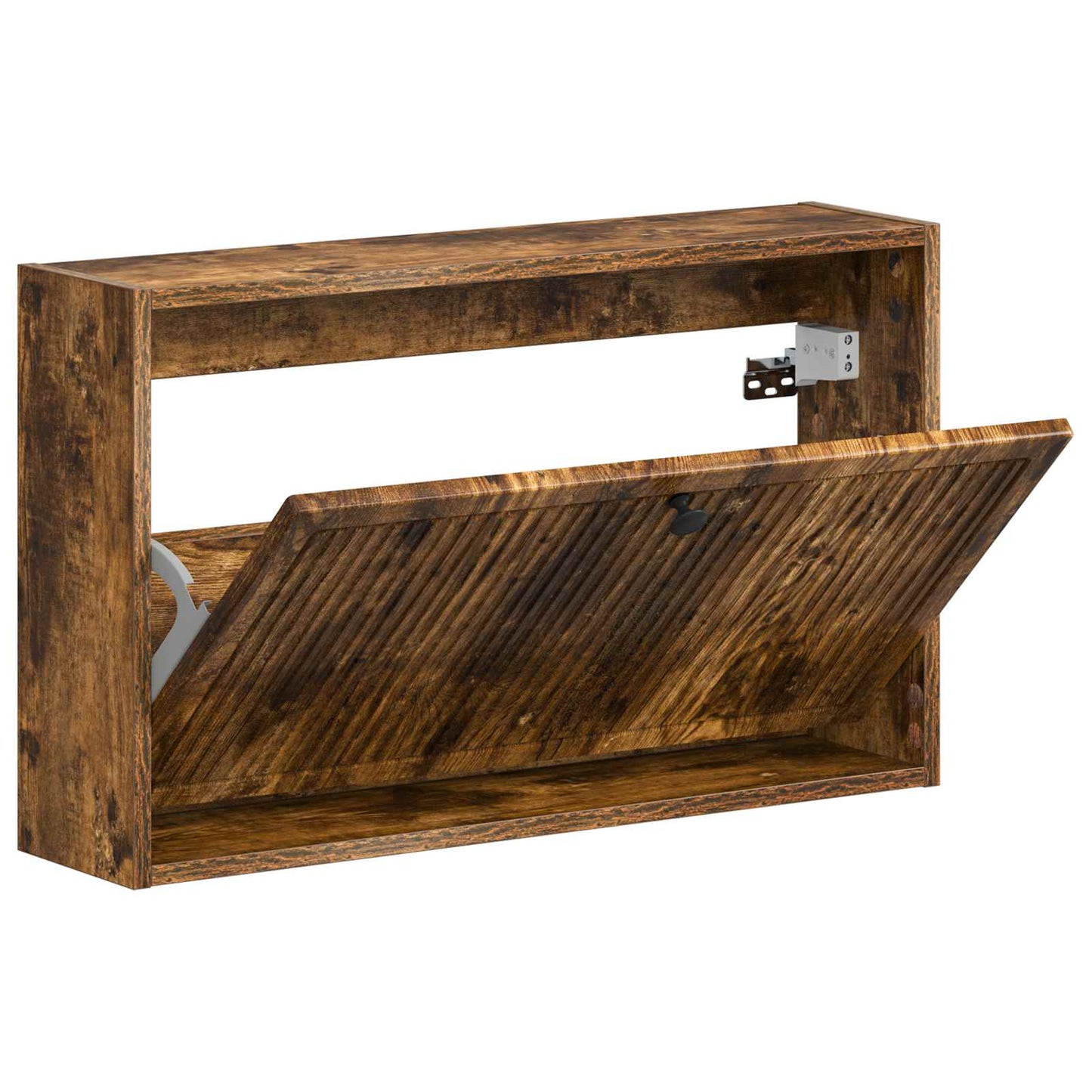 Fali Cipőtartó EDE 71 x 17 x 43 cm Szerelt Fa Füstös Tölgy