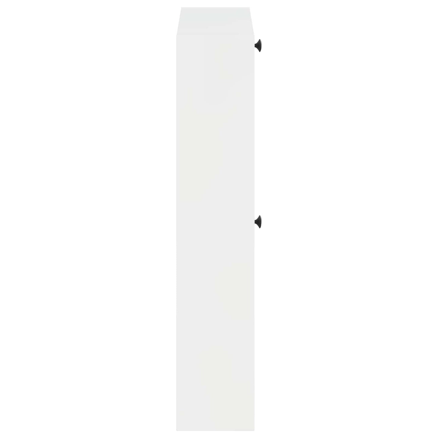 Fali Cipőtartó EDE 71 x 17 x 86 cm Szerelt Fa Magasfényű Fehér