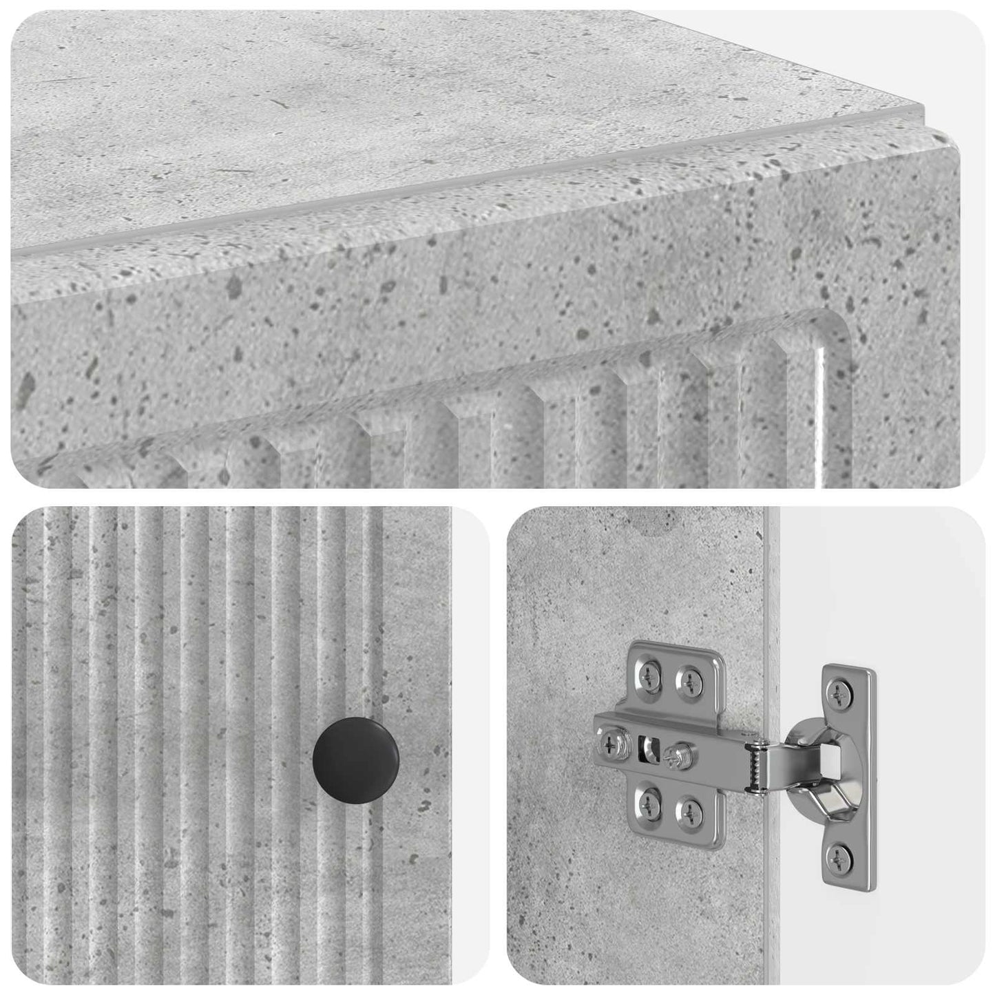 Cipőszekrény EDE 59,5 x 39,5 x 90 cm Szerelt Fa Betonszürke