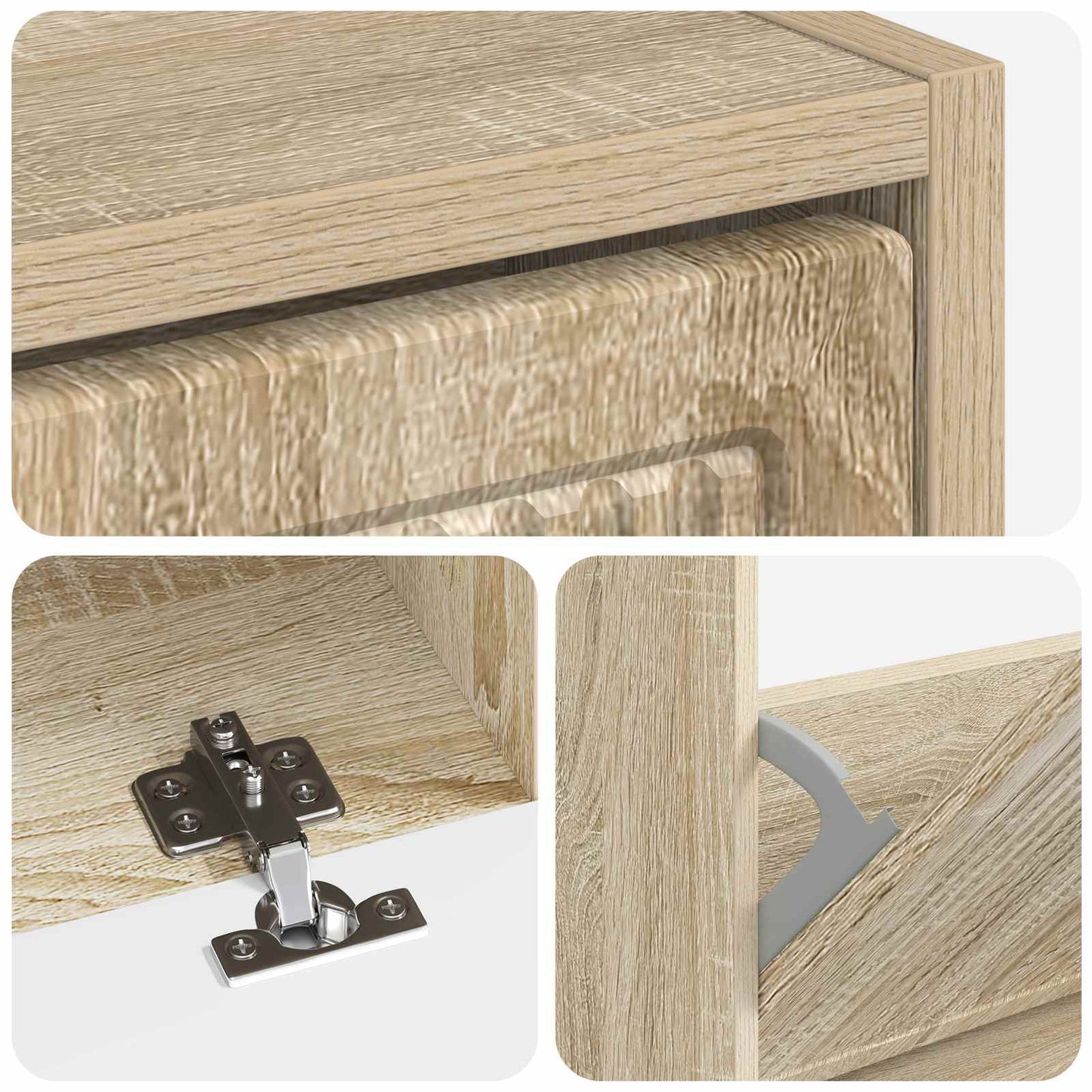 Cipőszekrény EDE 78 x 24 x 103 cm Szerelt Fa Sonoma Tölgy