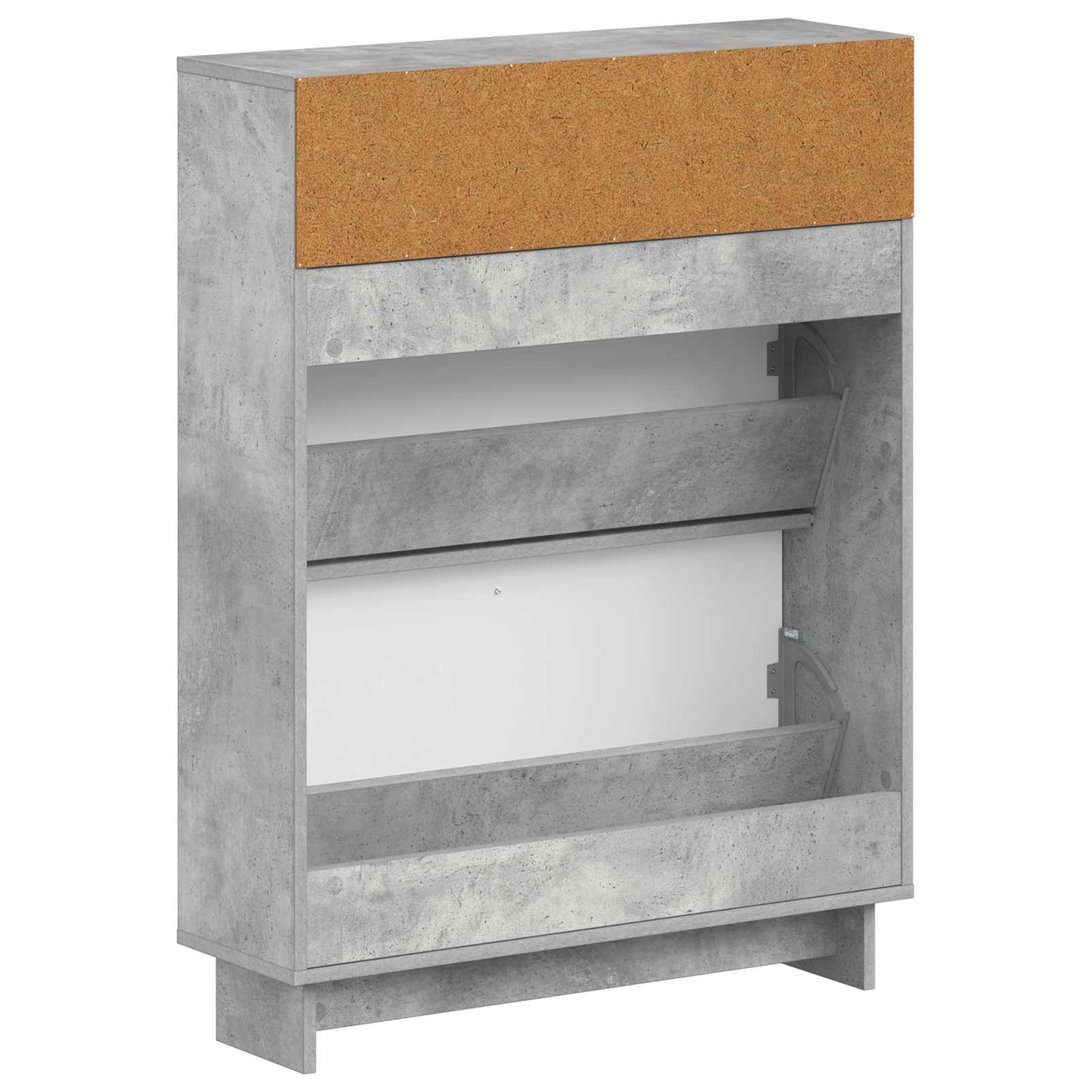 Cipőszekrény EDE 78 x 24 x 103 cm Szerelt Fa Betonszürke