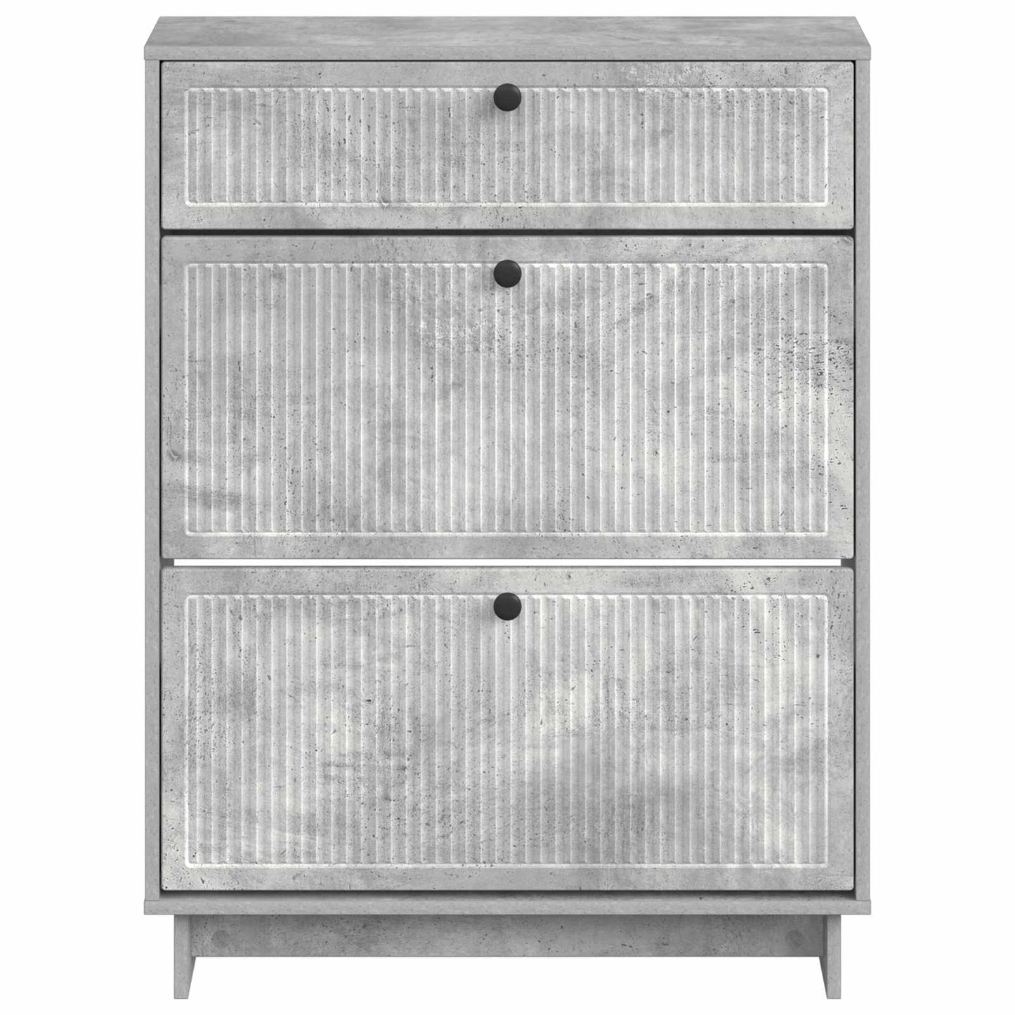 Cipőszekrény EDE 78 x 24 x 103 cm Szerelt Fa Betonszürke