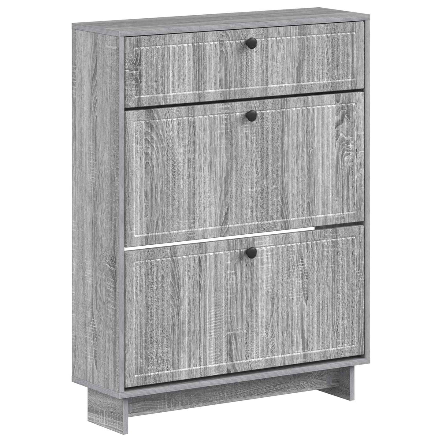 Cipőszekrény EDE 78 x 24 x 103 cm Szerelt Fa Szürke Sonoma