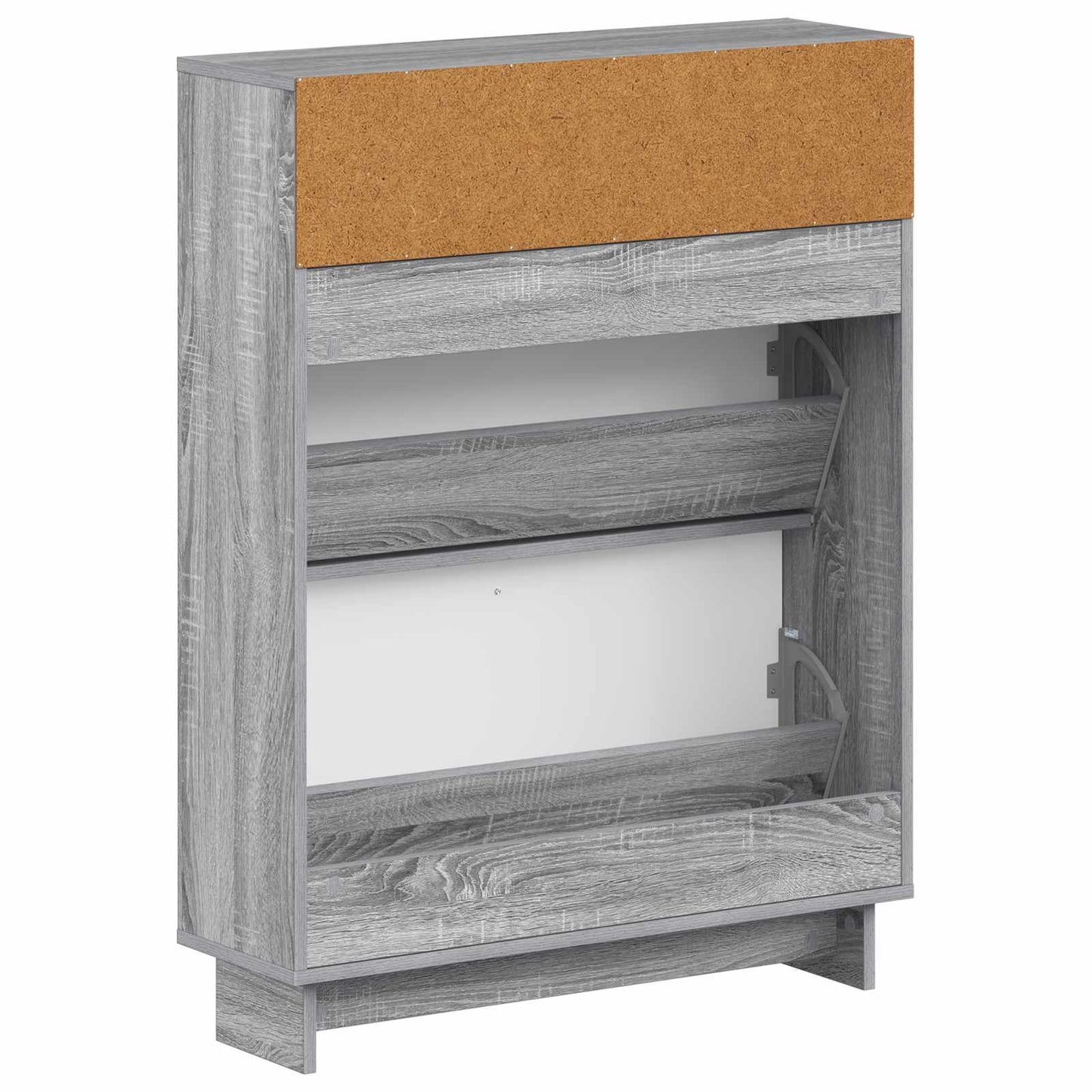 Cipőszekrény EDE 78 x 24 x 103 cm Szerelt Fa Szürke Sonoma